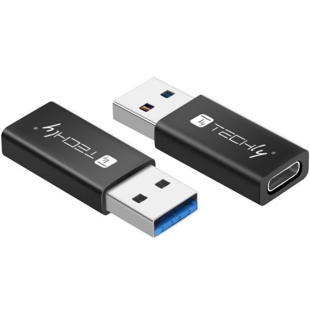 Adapter USB-A M auf USB-C F, USB 3.0, schwarz