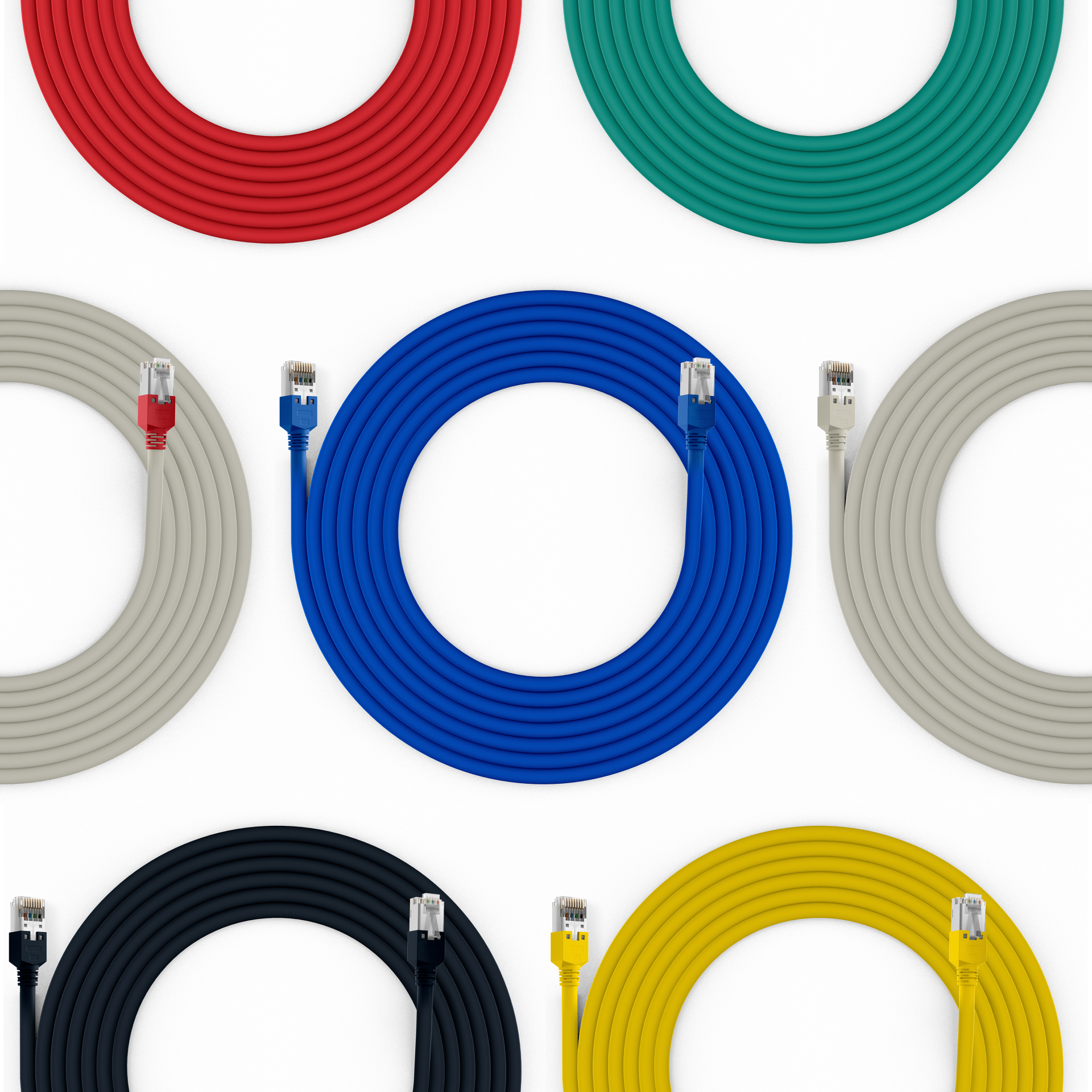 RJ45 Patch Cord Cat.6 U/UTP LSZH CCA blue 3m