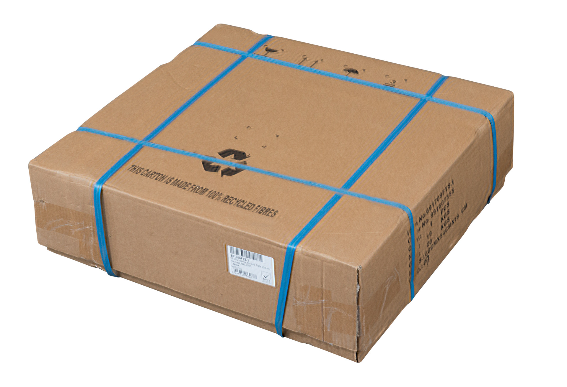 19" Wandgehäuse Flat Pack 4HE, Tiefe 450 mm, RAL9005