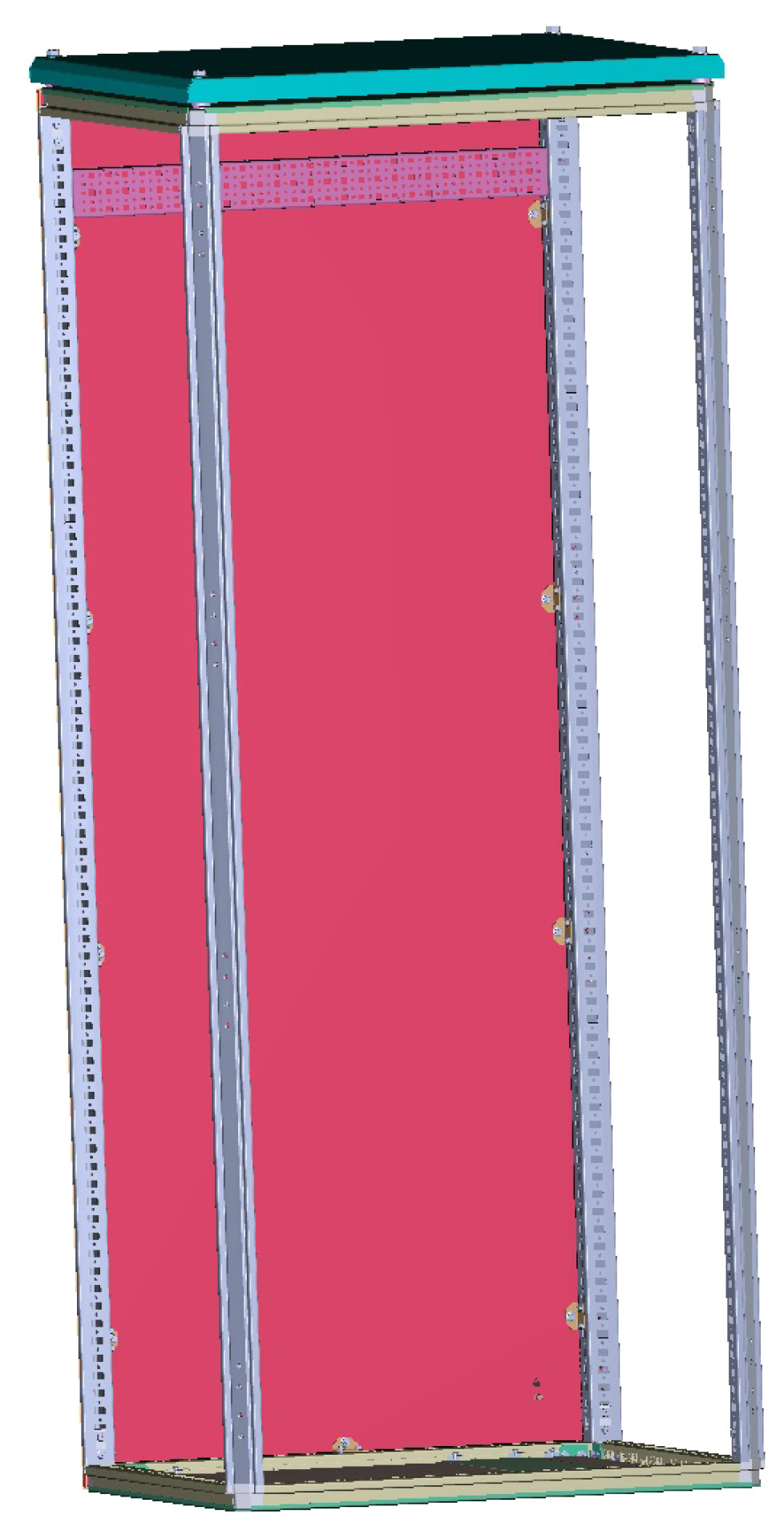 ESV Wand 47HE Typ E, 1200 mm, RAL9005, Seitenwand, Befestigung beidseitig