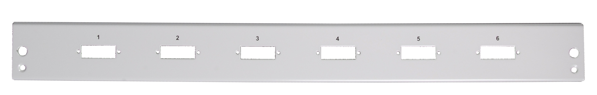Frontblende 6 x SC Duplex/LC Quad horizontal, grau