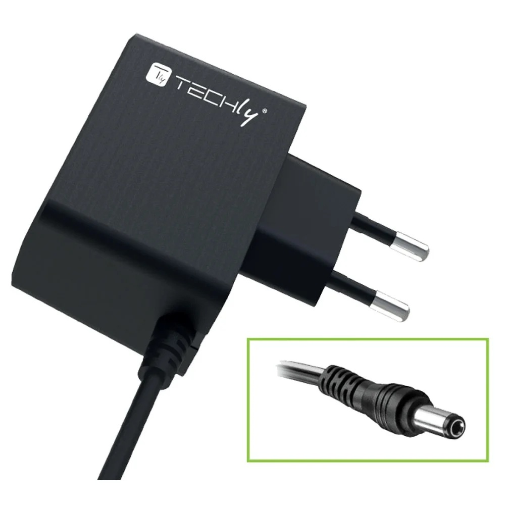 AC/DC Power Supply 5V 1A Plug 5.5x2.1mm Slim Black