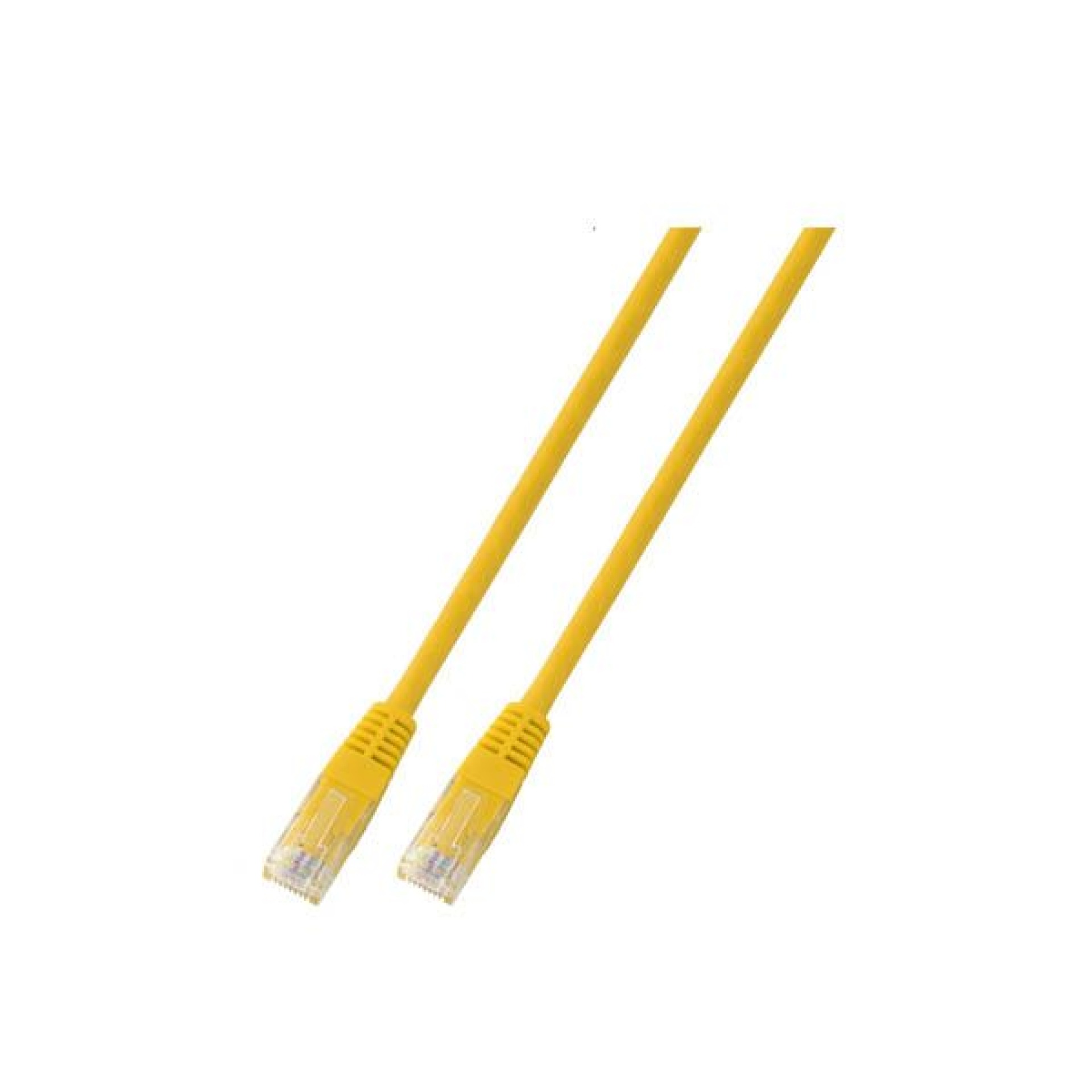 RJ45 Patchkabel U/UTP, Cat.5e, PVC, CCA, 0.5m, gelb