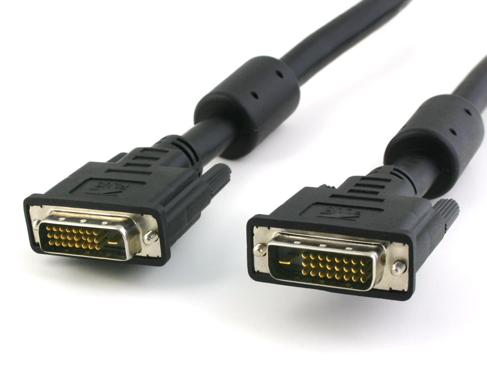 DVI-D Dual-Link Anschlusskabel Stecker/Stecker mit Ferrit, schwarz, 10 m