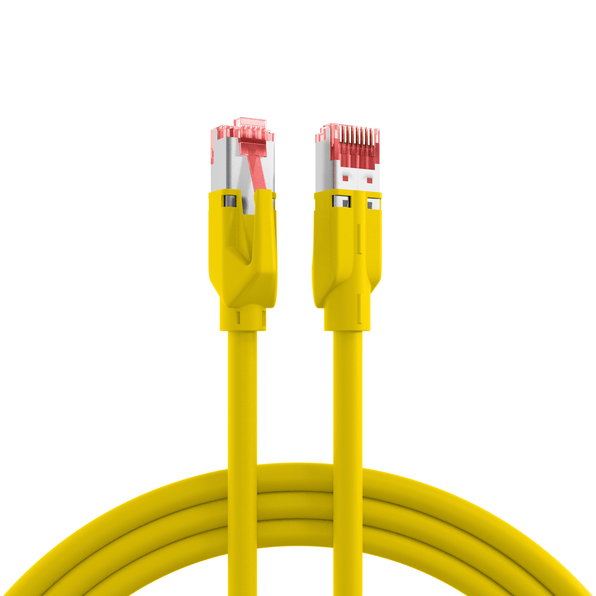 RJ45 Patch Cord Cat.5e S/UTP PUR TM21 for drag chains yellow 25m