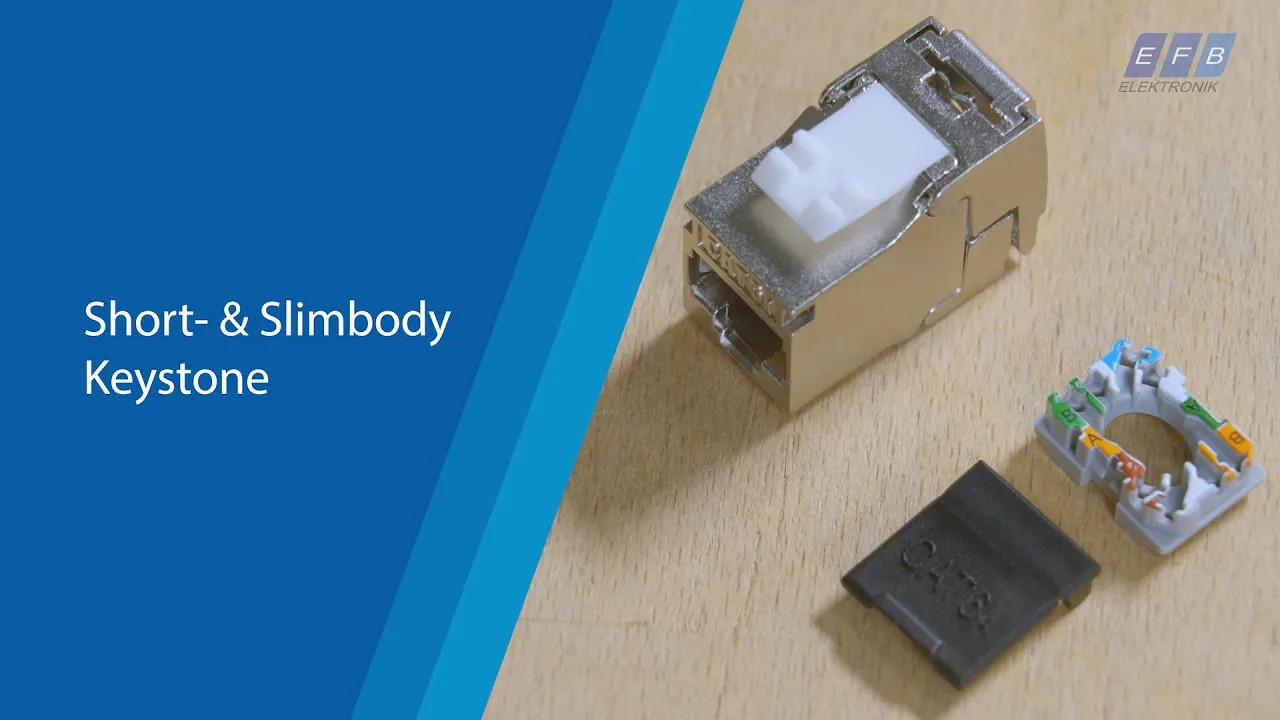 RJ45 Keystone Slimline/ Shortbody Cat.6A YouTube preview