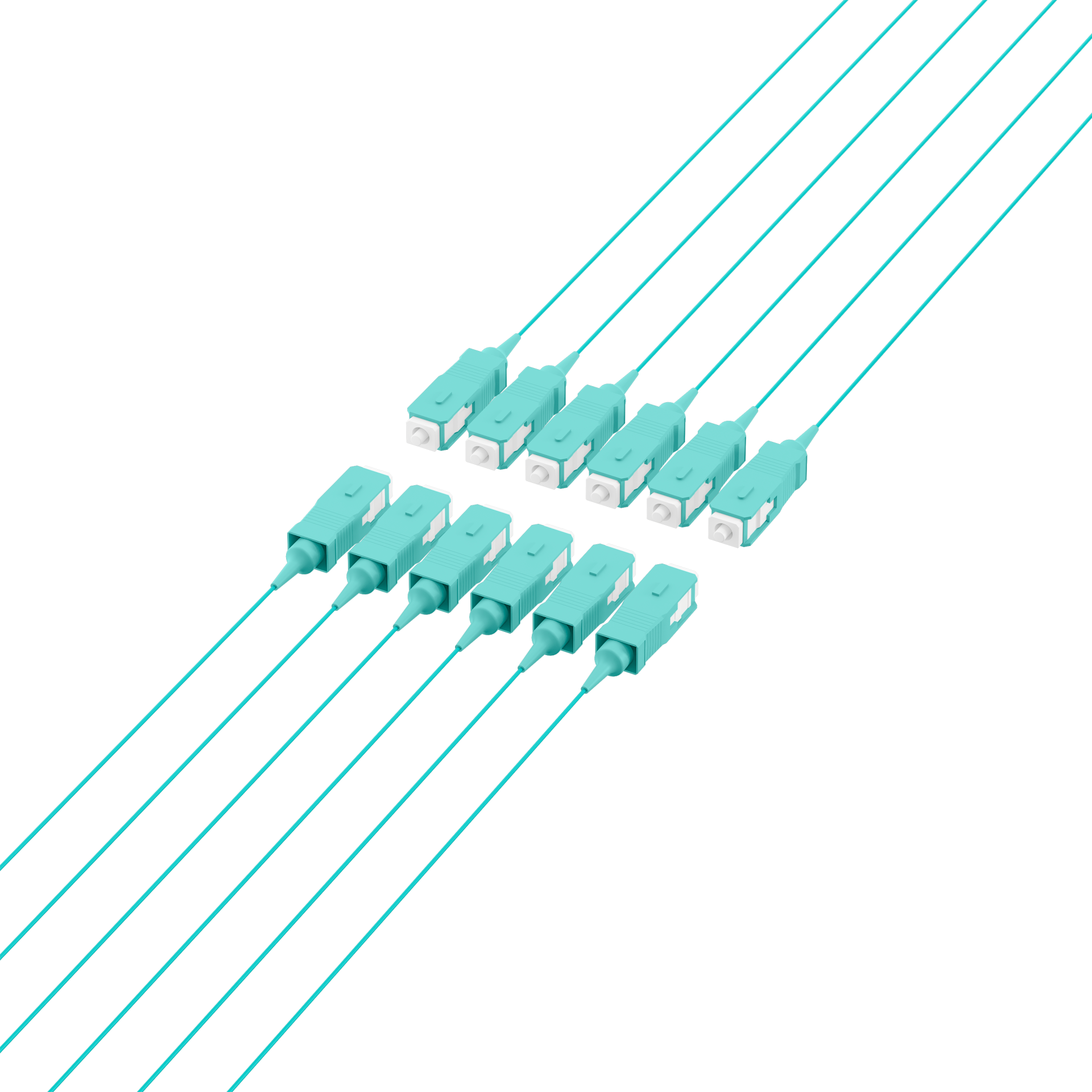 Faserpigtail SC OM3 -Aqua 2m - 1 Stück