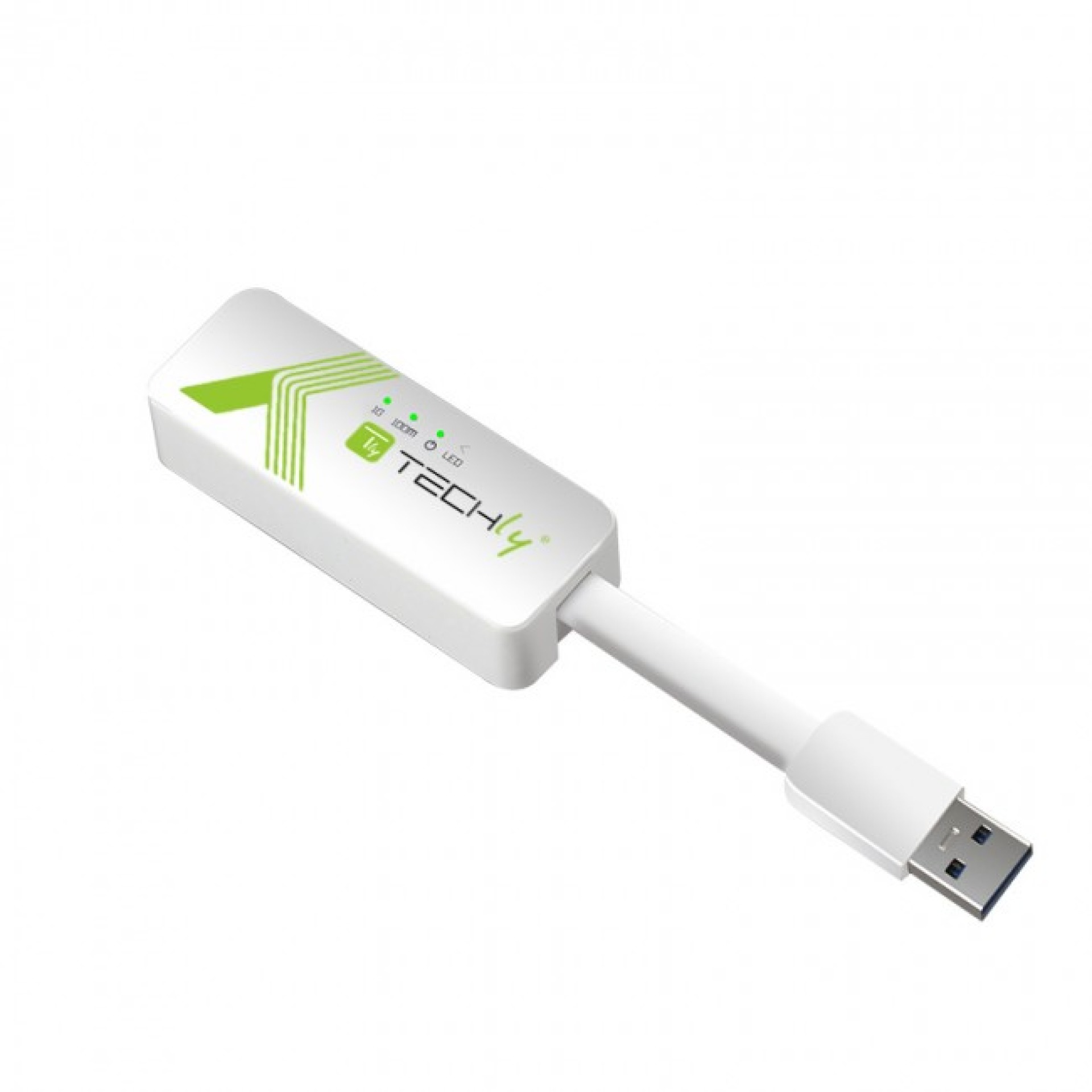 USB3.0 Konverter USB A auf RJ45 Gigabit, weiß