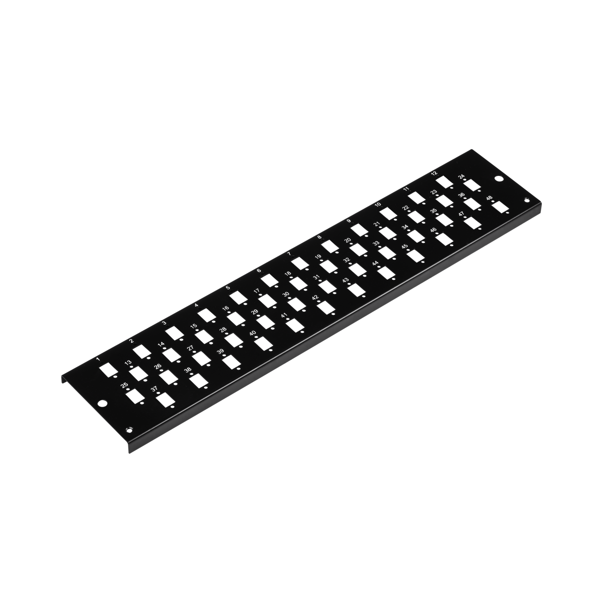 Front panel 2U 48 x SC Simplex/E2000®, Simplex/MTRJ/LC Duplex, black