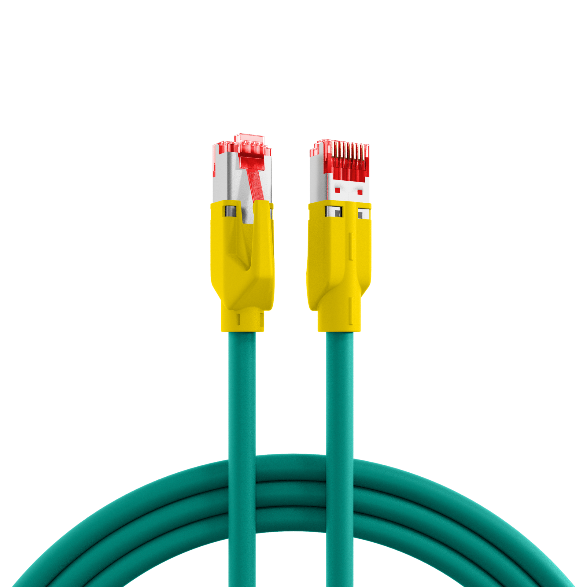 RJ45 Patchkabel Cat.5e SF/UTP PUR  TM21 Tülle gelb schleppfähig grün 1m