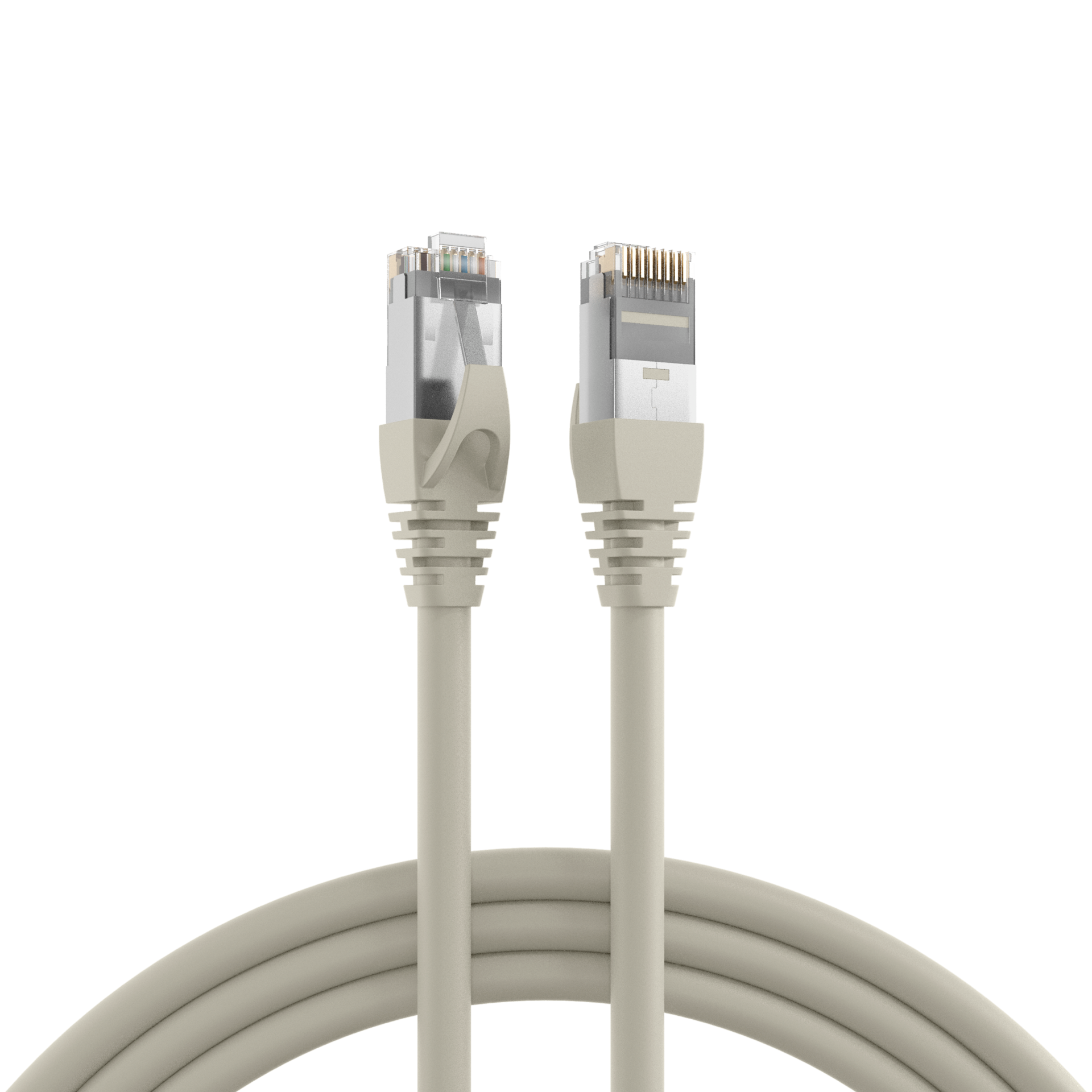 RJ45 Patch Cord Cat.6A  S/FTP PVC UL grey 90m