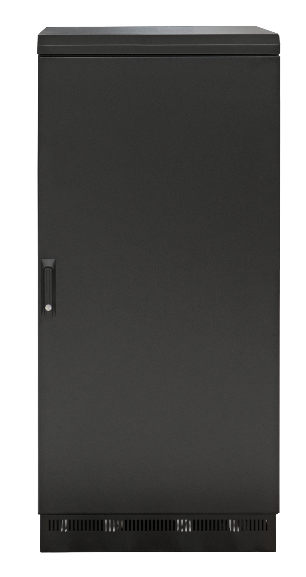 19" Netzwerkschrank 24HE 800x800, IP55,mit vormontiertem Sockel, RAL9005