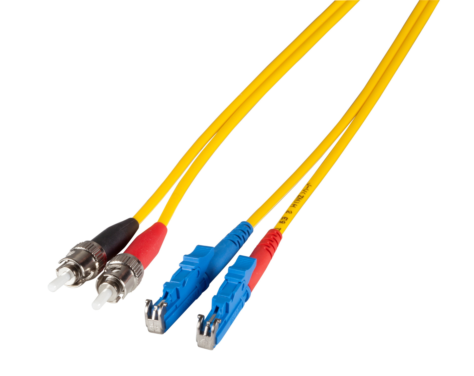 Duplex Patchkabel E2000®-ST OS2 0,5m LSZH 3mm gelb