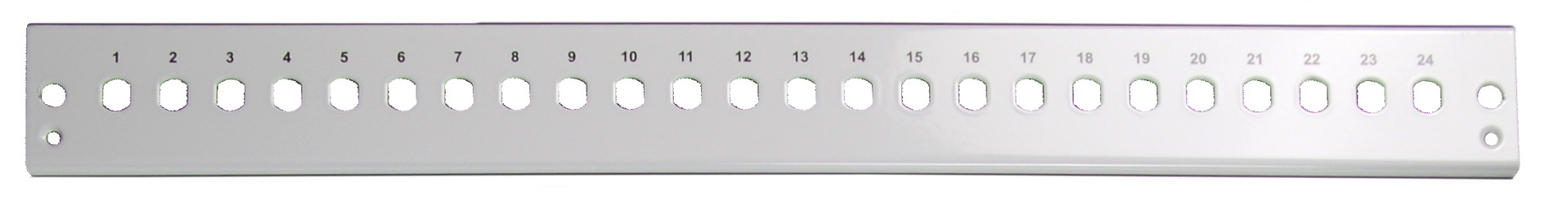 Frontblende 12 x ST/FC (D-hole), grau