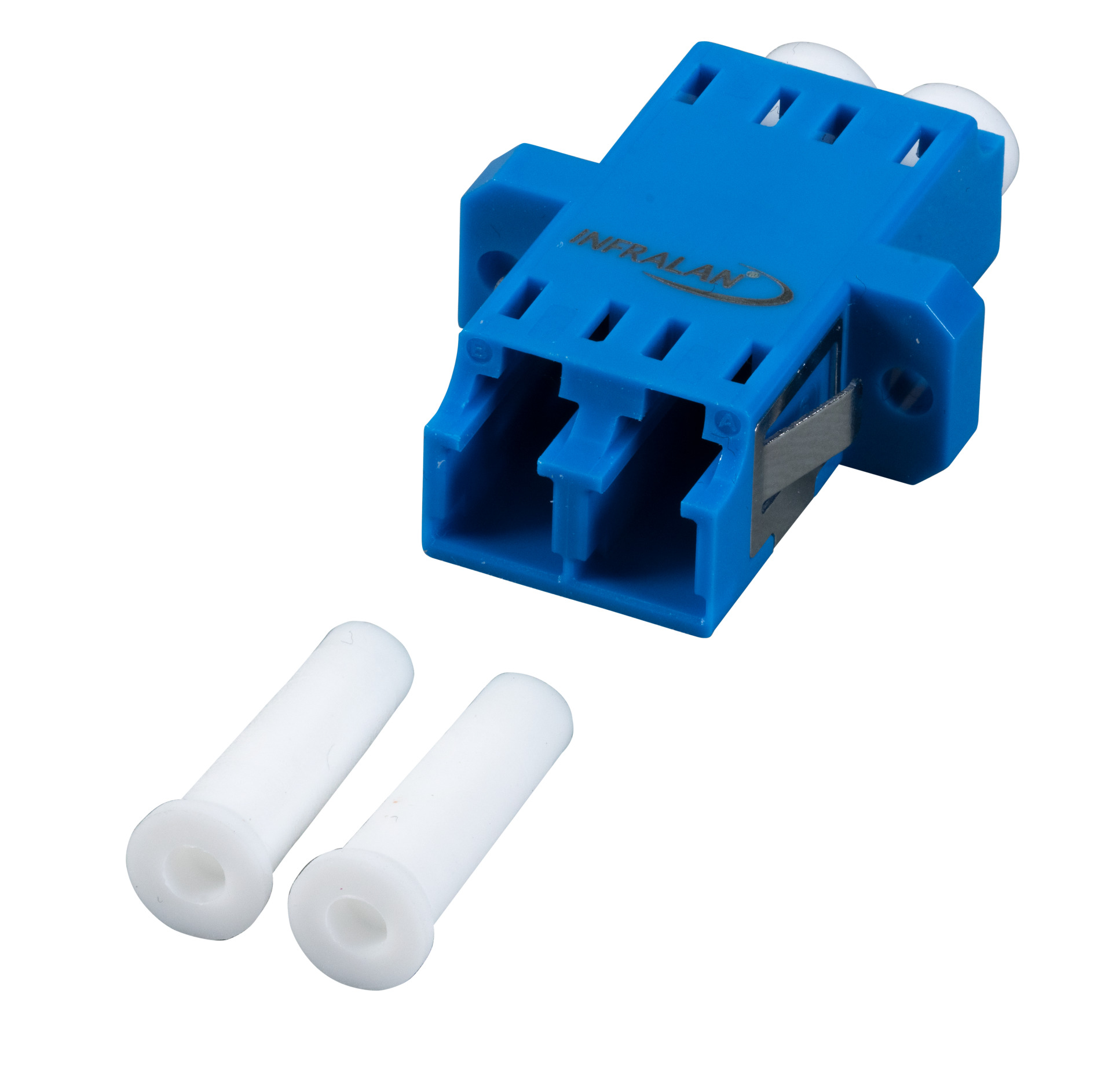 INFRALAN® Adapter LC-Duplex OM3 Plastic aqua Single Case: SC-Simplex