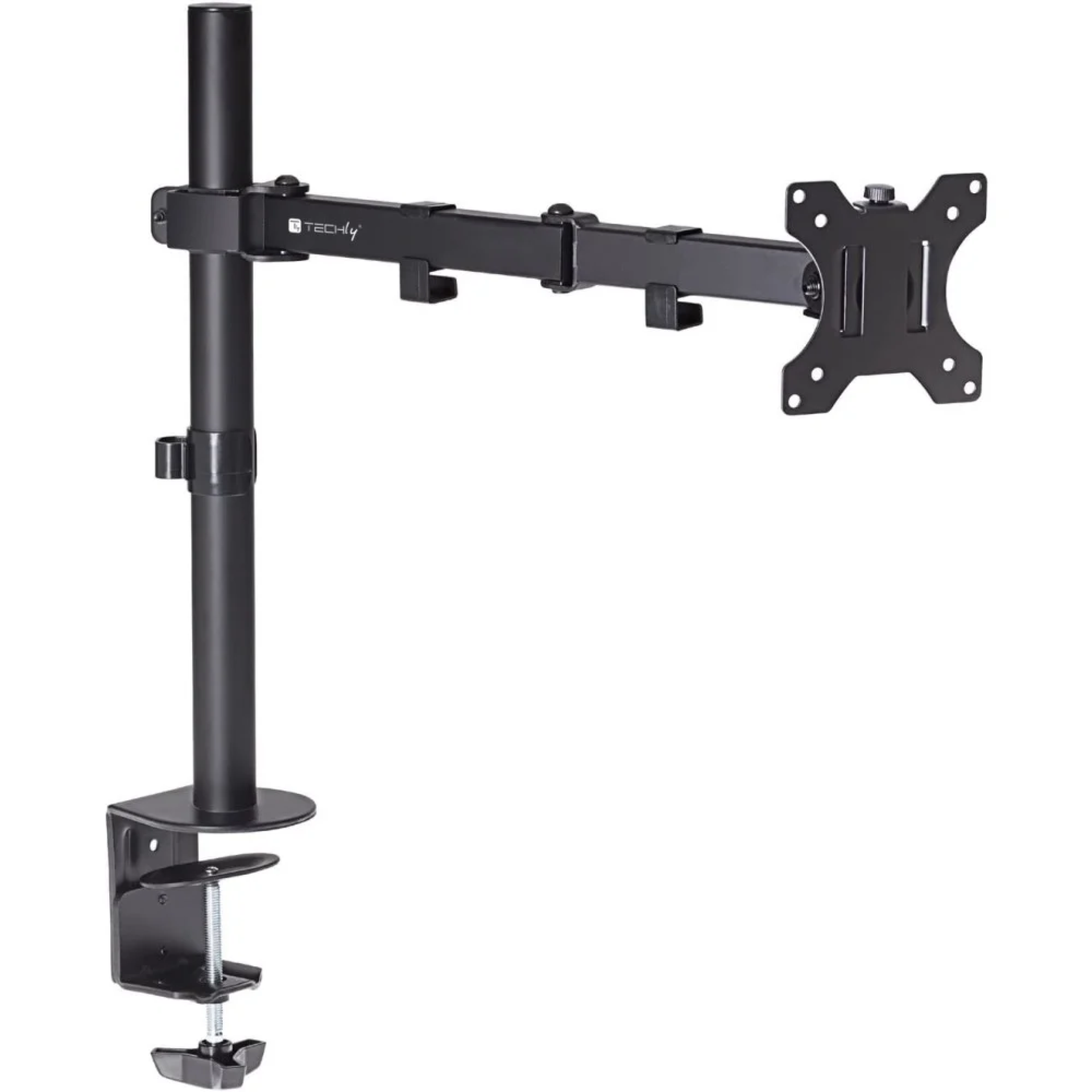 Techly desk support for monitor 13-27" double adjustment joint