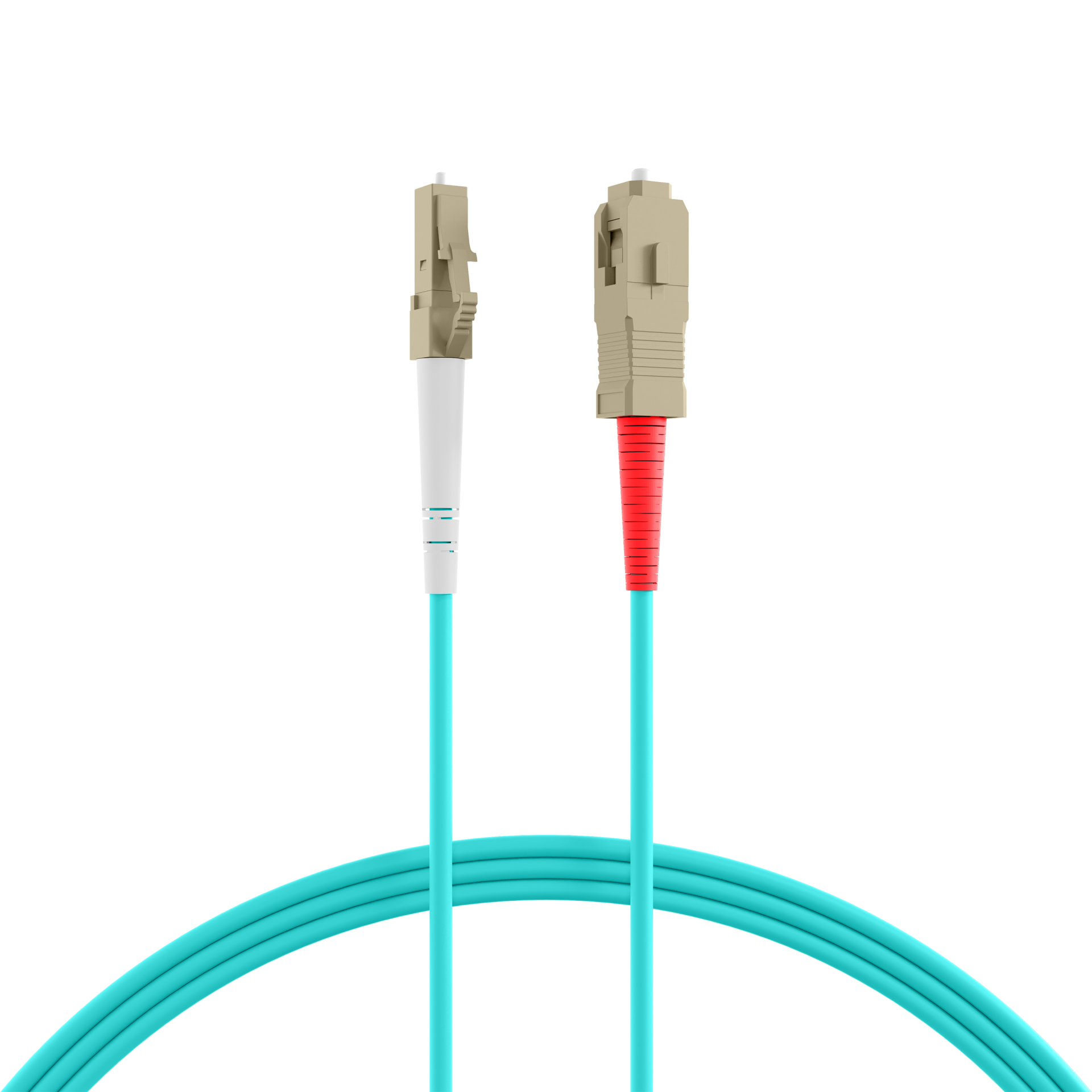 Simplex LWL Patchkabel LC-SC OM3 2m 2,0mm Aqua 50/125µm