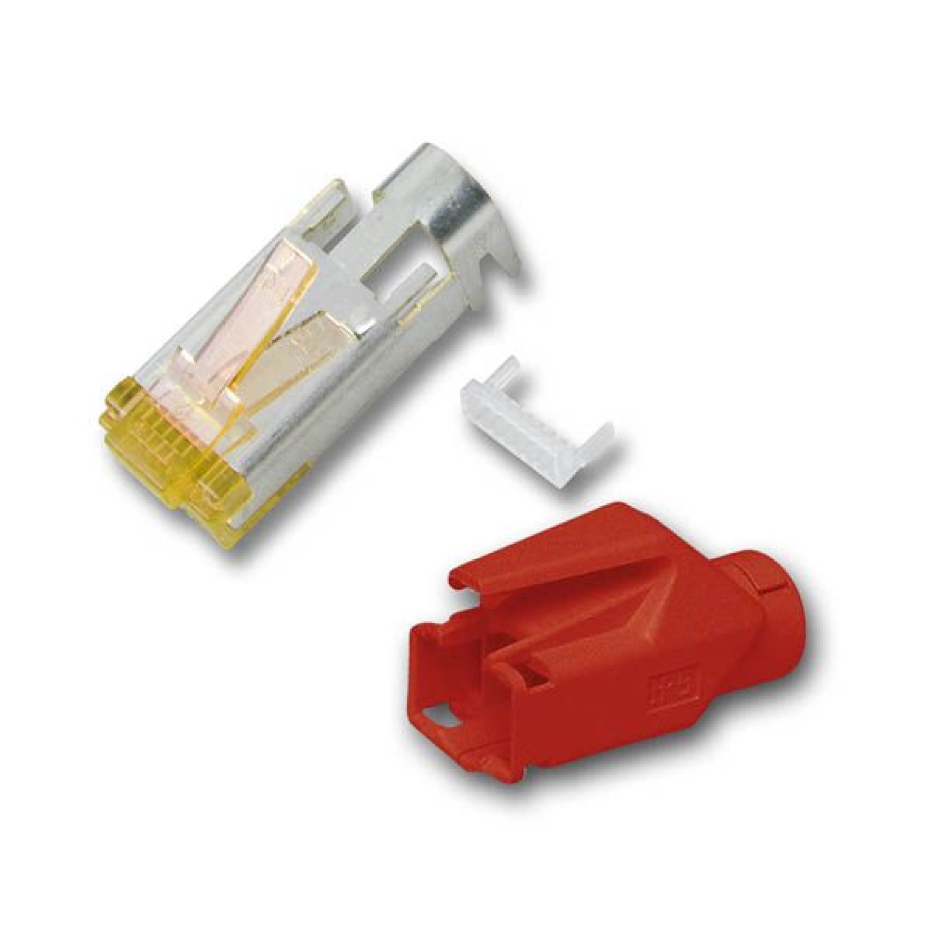 RJ45-Hirose Stecker STP, TM31 rot, 1 ,Stück, 3 Elemente, Cat.6A