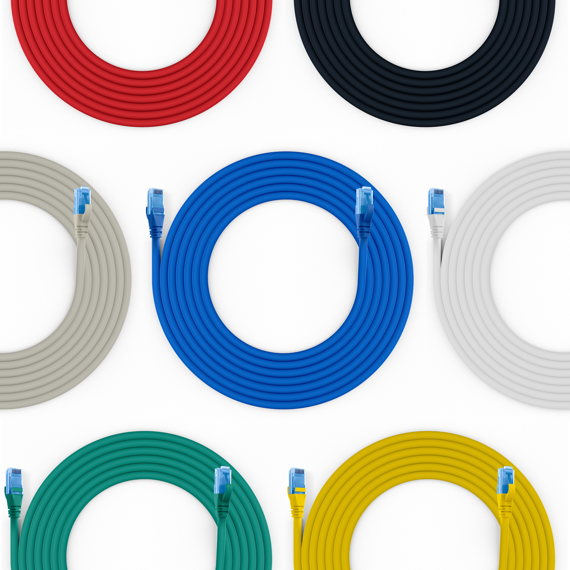 RJ45 Patchkabel Cat.6A U/UTP LSZH  Premium 500MHz schwarz 0,5m