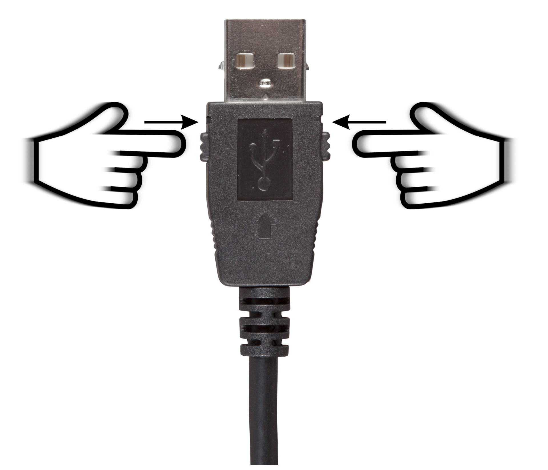 USB2.0 Connection Cable A-A, M-M, 1.0m, Classic, both-sided lockable
