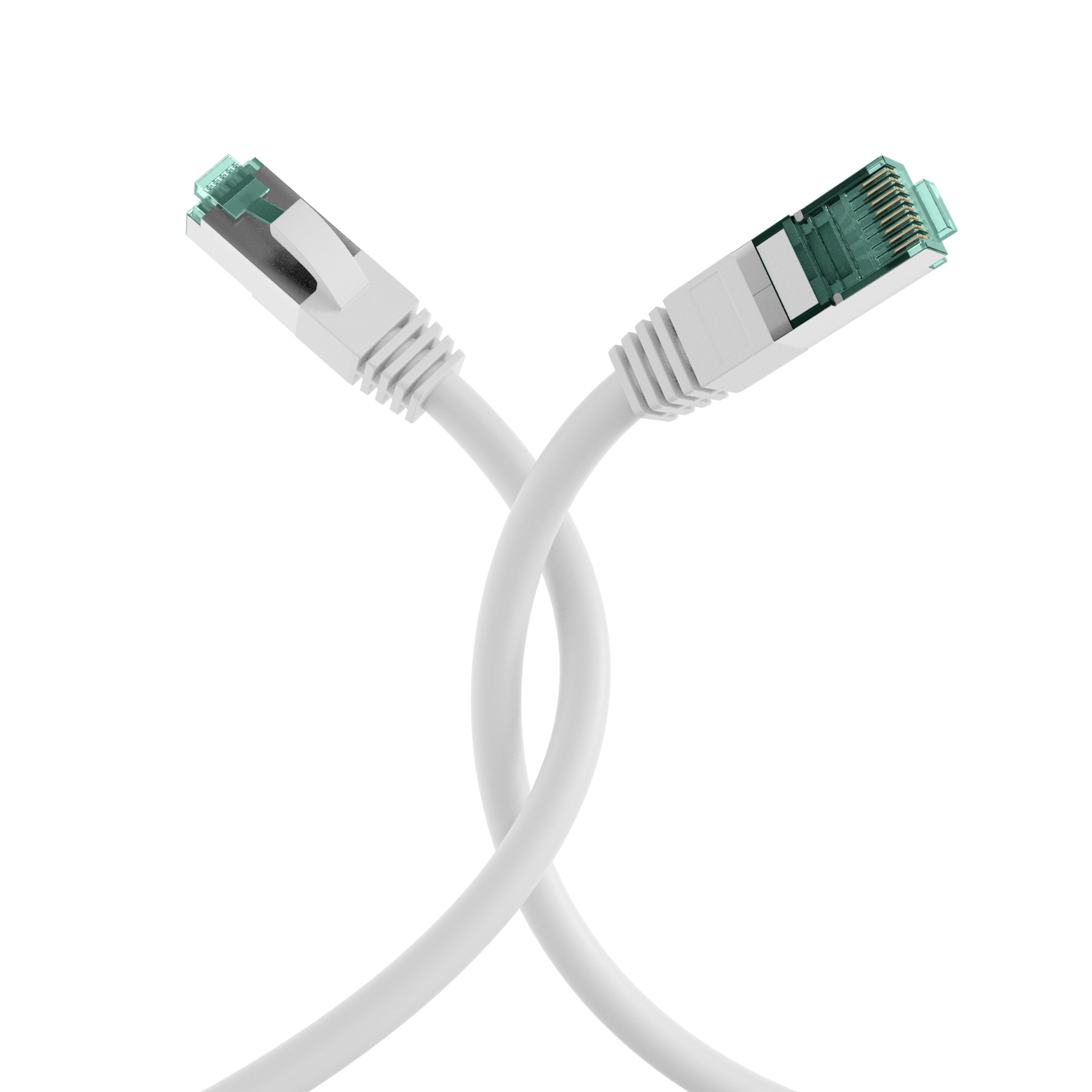 RJ45 Patch Cord Cat.6A S/FTP LSZH white 15m