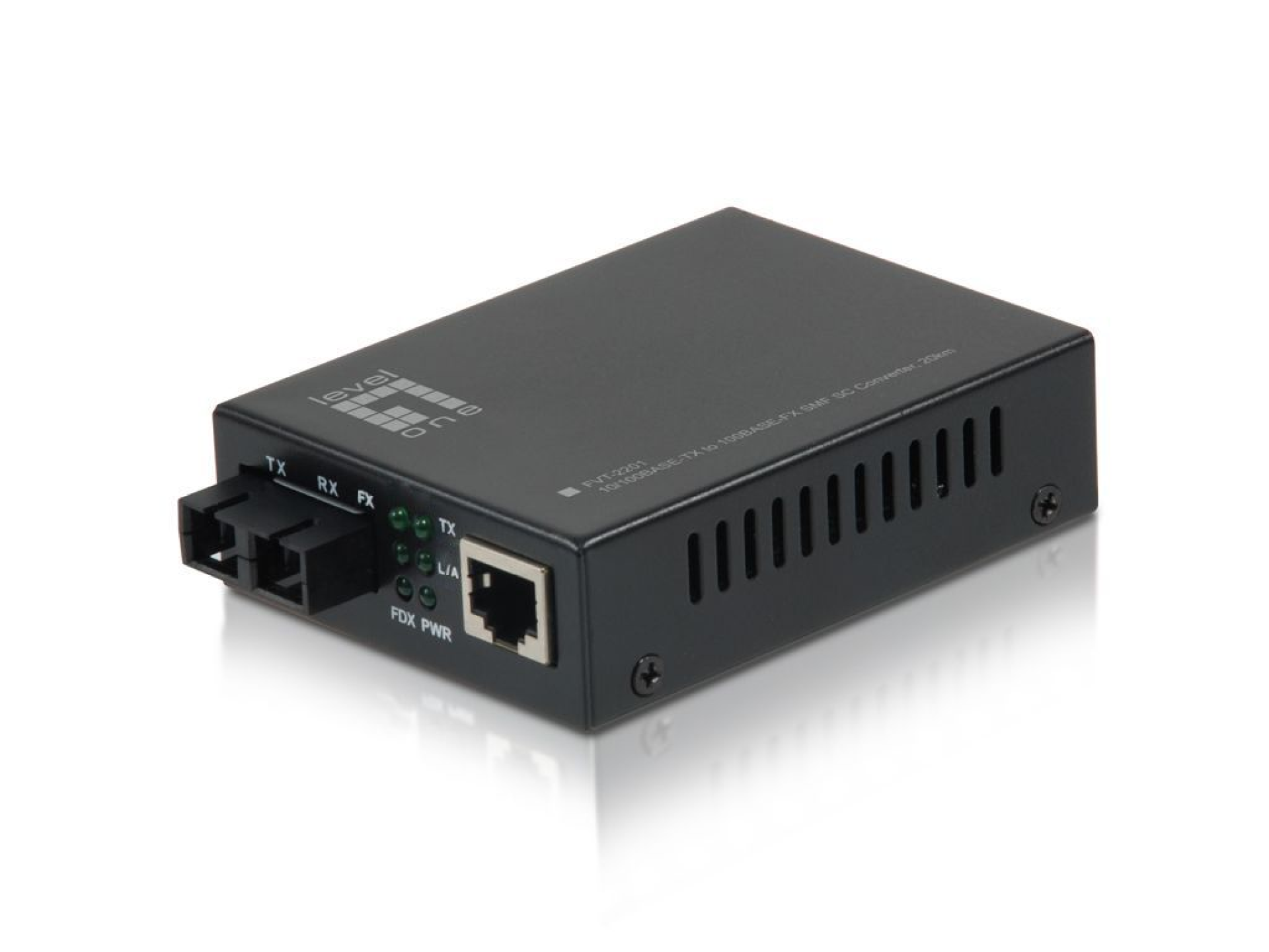 Fast-Ethernet RJ45 zu SC Mediakonverter
