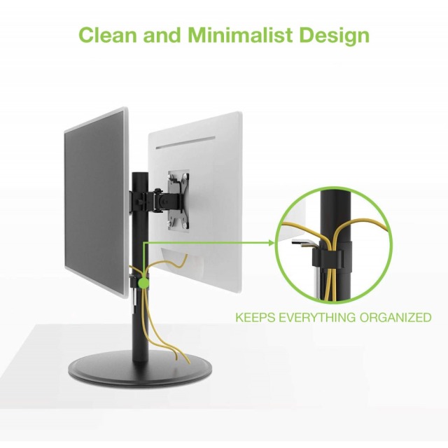 Schreibtischhalterung für 2 LCD TV LED 17-32'', schwarz