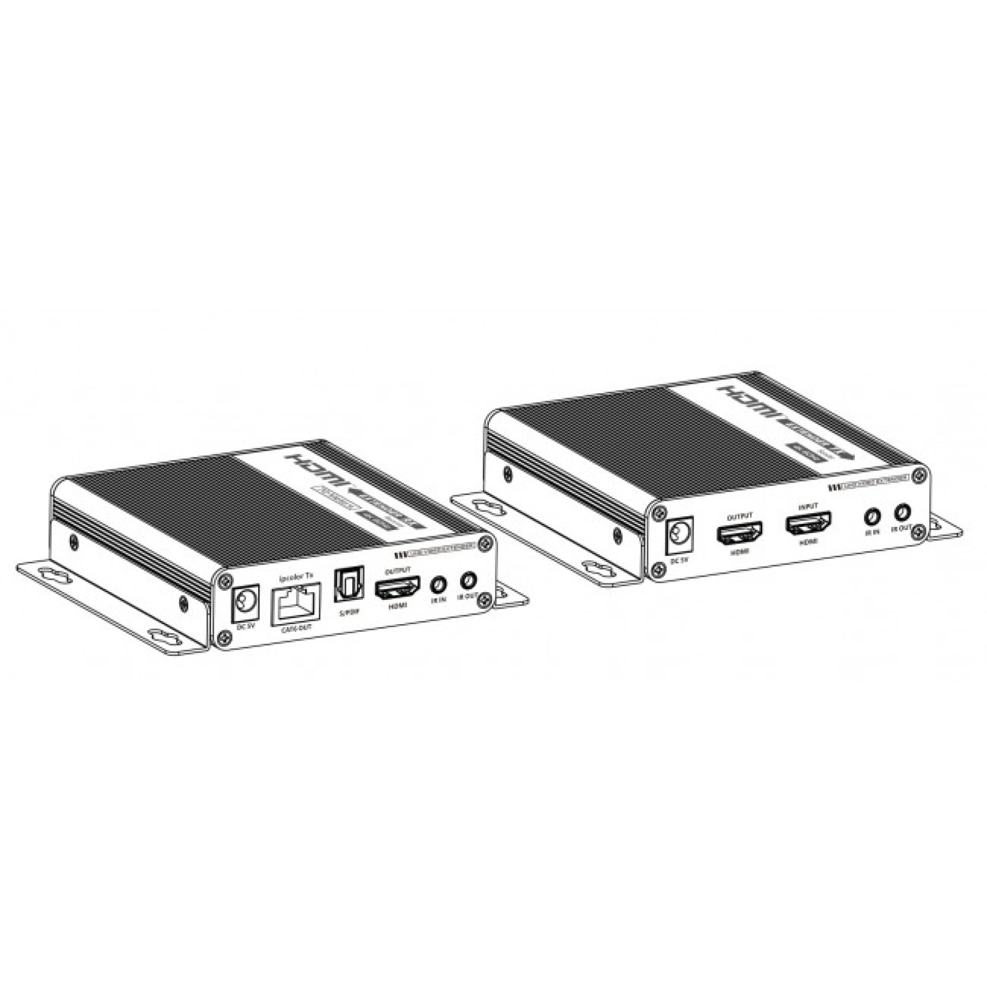 HDMI Extender 4K 60Hz über RJ45 bis zu 70m