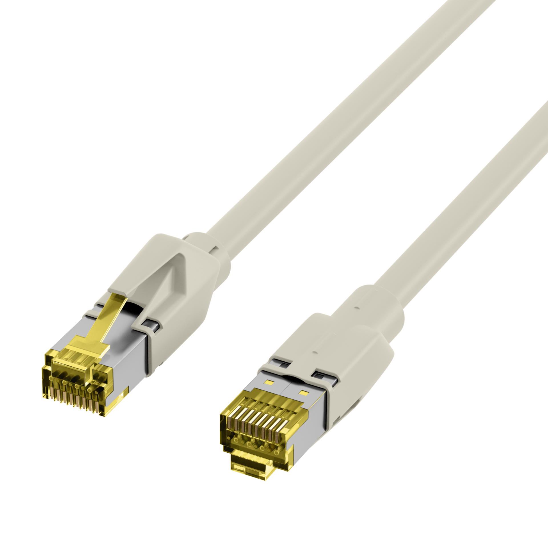 INFRALAN® RJ45 Patchkabel S/FTP, Cat.6A, TM31, UC900, 2m, grau