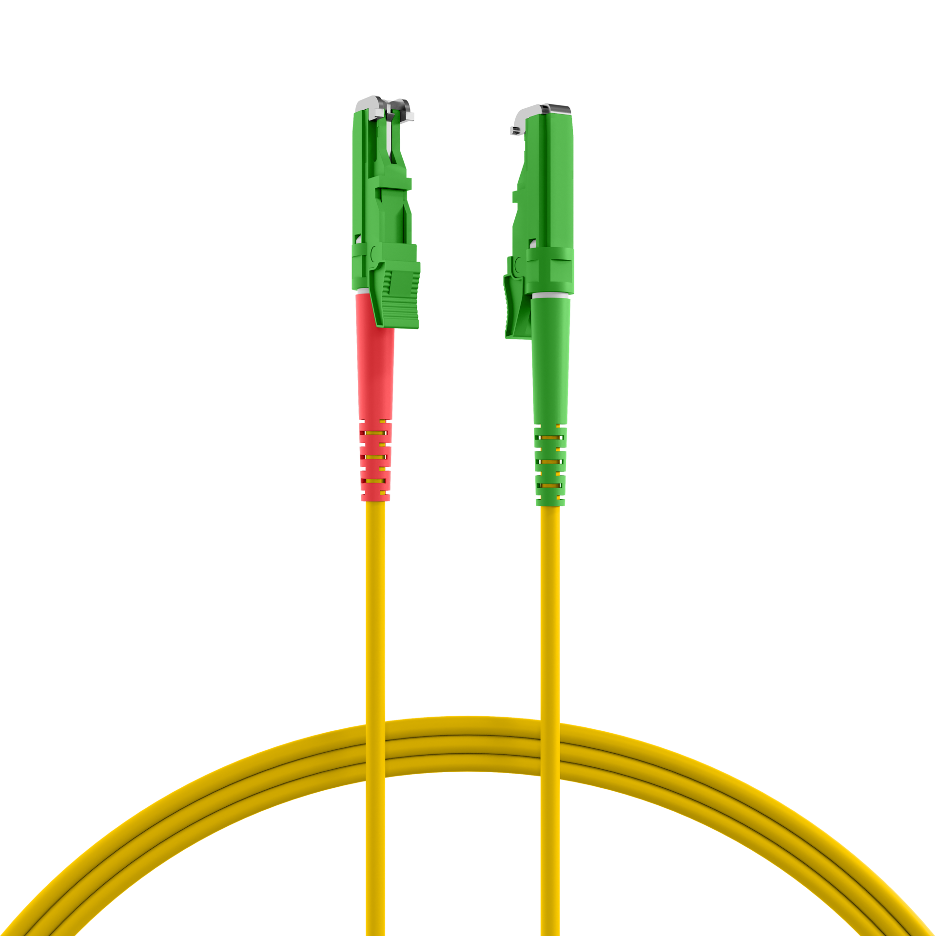 Duplex Patchkabel E2000®/APC-E2000®/APC OS2 G657A1 3m LSZH 3mm gelb