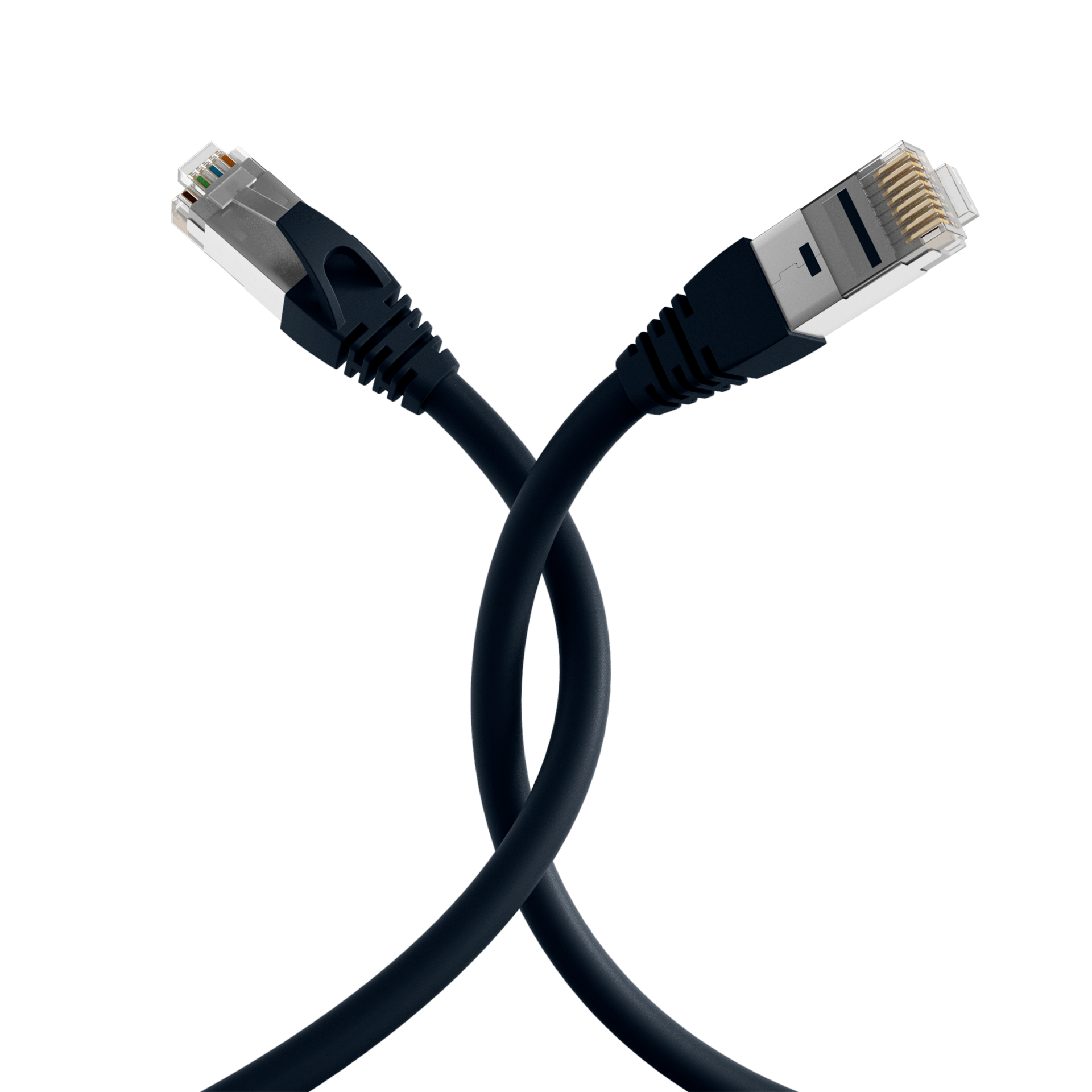 RJ45 Patch Cord Cat.6A S/FTP TPE black 3m