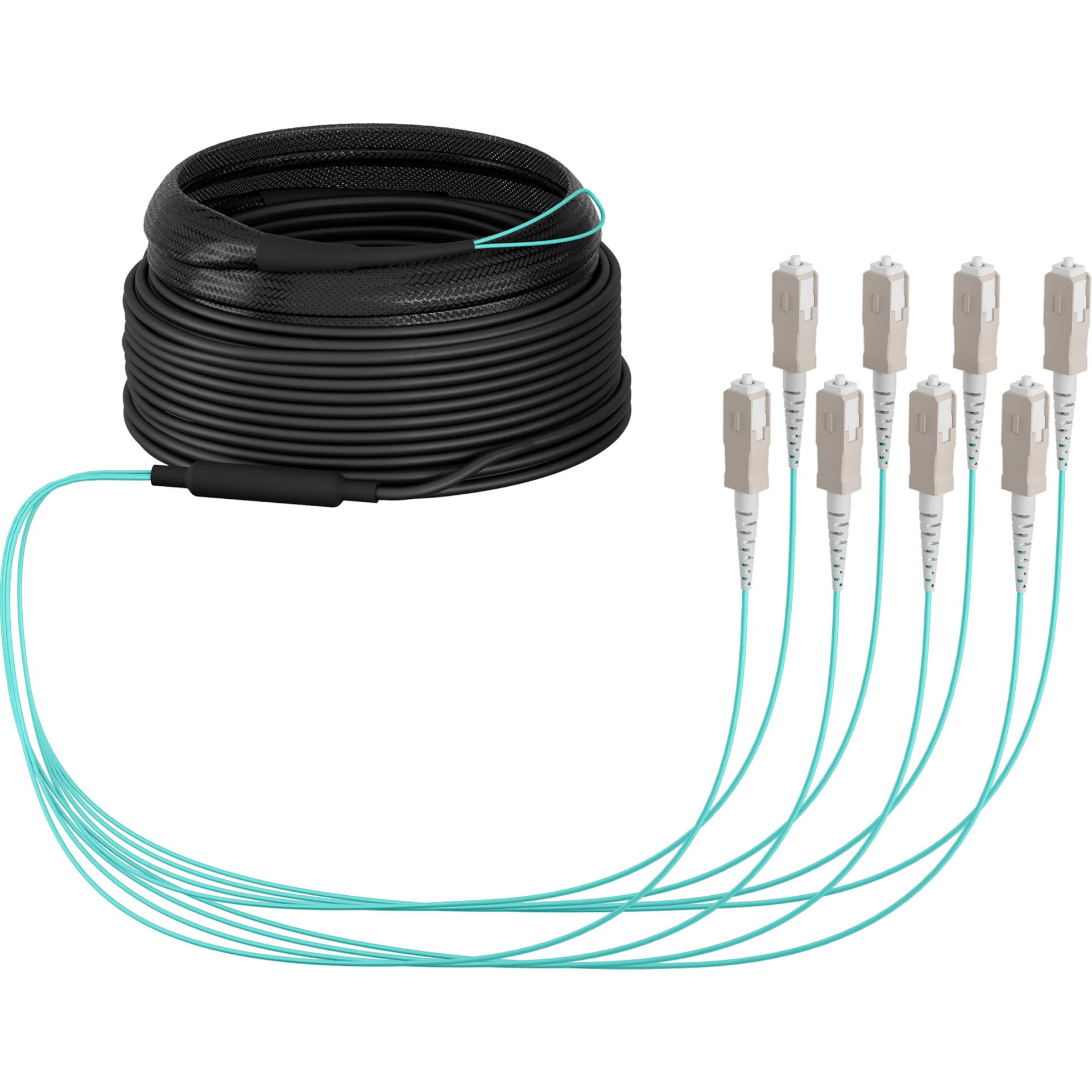 Trunk cable U-DQ(ZN)BH OM3 8G (1x8) SC-SC,40m Dca LSZH