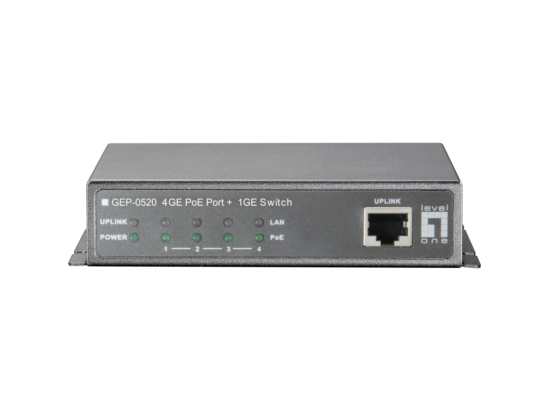 1-Port Gigabit Ethernet +,4-Port PoE Desktop PSE Switch