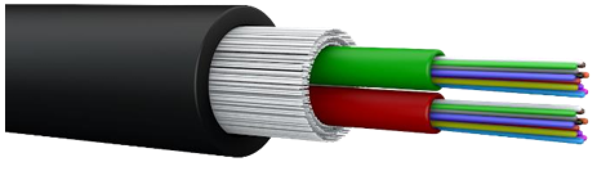 UCFibre A-DQ(ZN)B2Y  OS2 24E (2x12) BiTube,3000N black 8mm G657A1