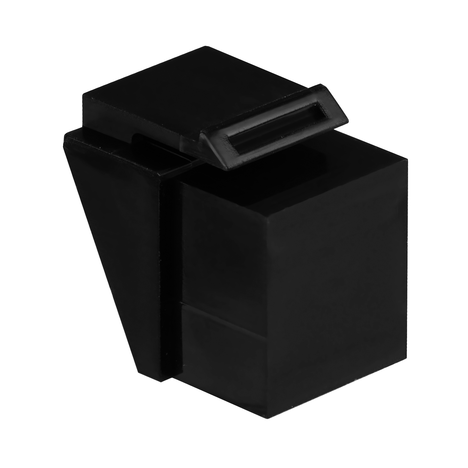 Blindeinsatz RJ45 schwarz RAL9011, für Keystoneausbrüche, VPE 100