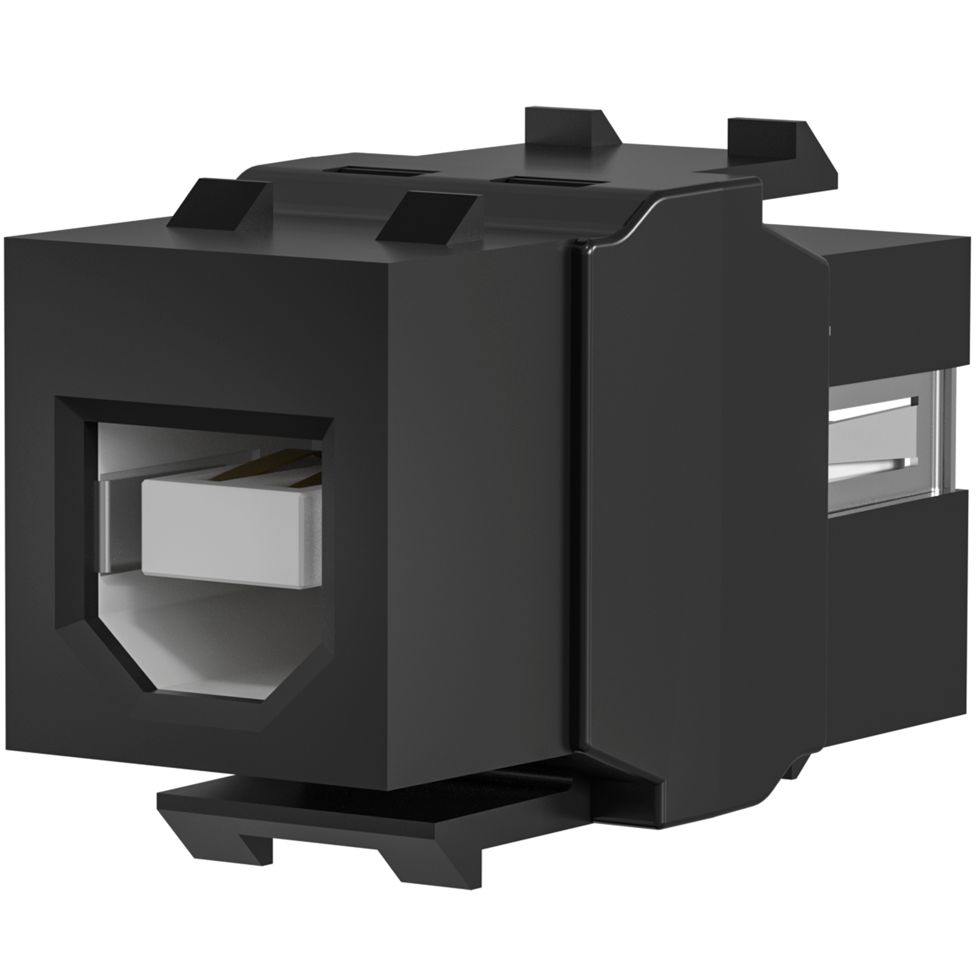 Keystone Einbauadapter USB2.0 A - B, schwarz