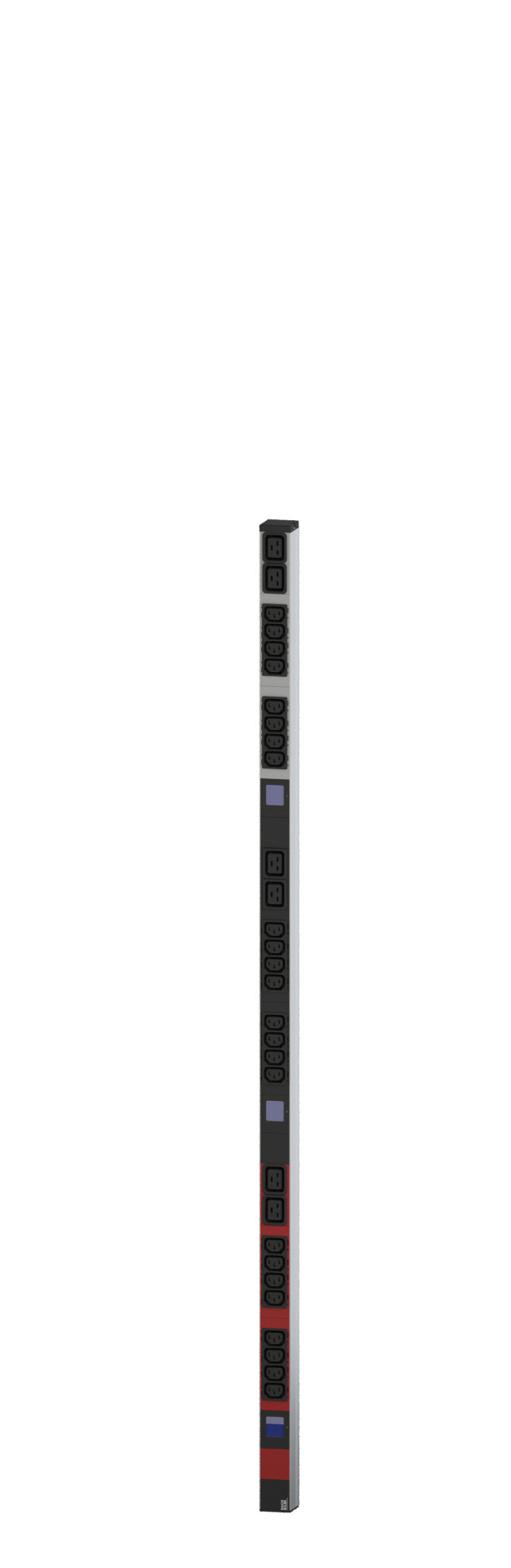 PDU Vertikal BN500 24xC13 6xC19 400V 16A mit Leistungsmessung (Display)