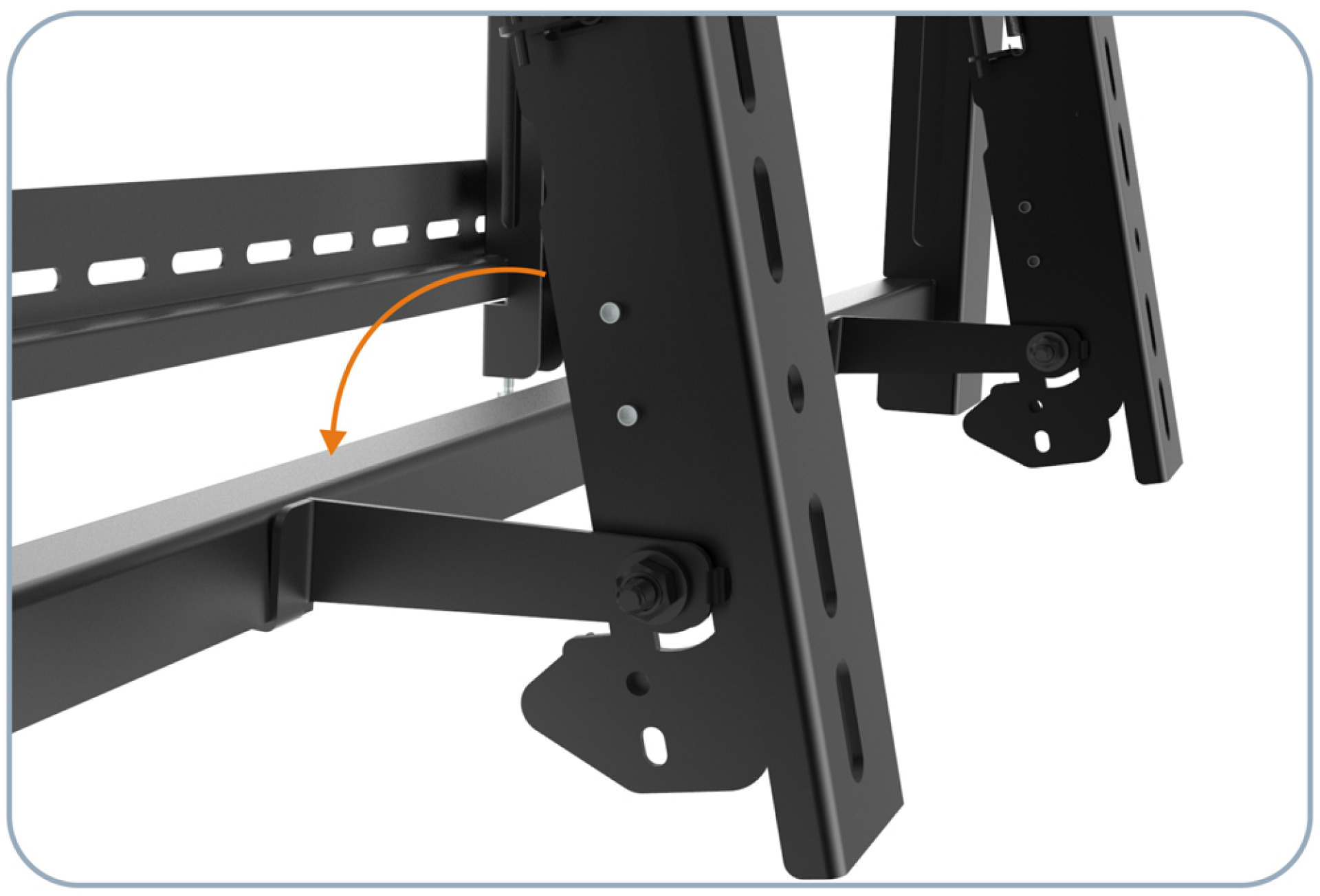 Wandhalterung für 1 LCD TV LED 45"-70", 76mm Wandabstand, neigbar, Schwarz