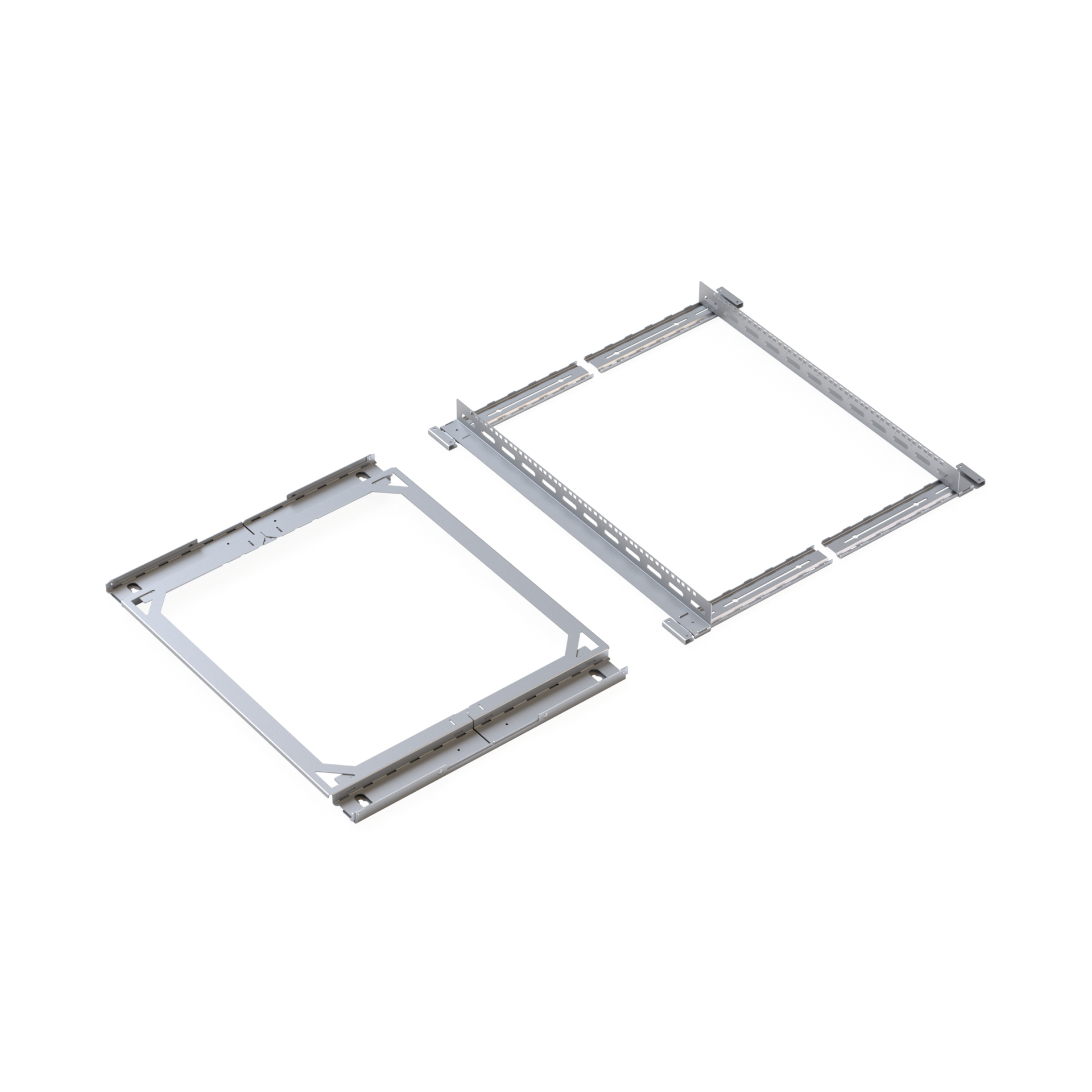 Rückrahmen für X-Rack Wandgehäuse 400-600mm 15HE 600x766mm verzinkt 1/3