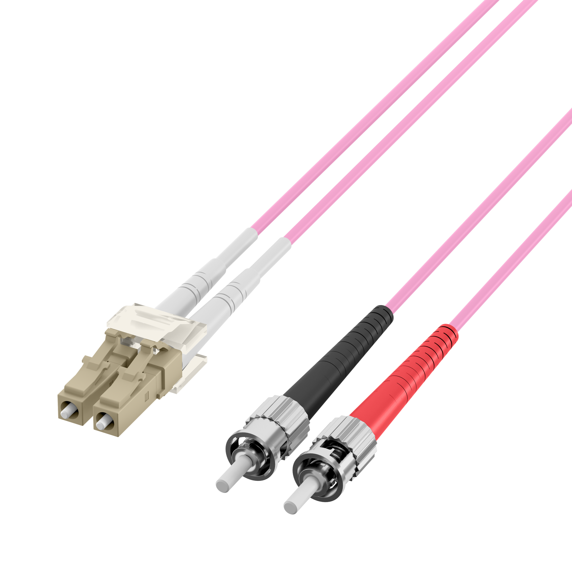 Duplex Patchcable LC-ST OM4 25m LSZH 2mm heatherviolet