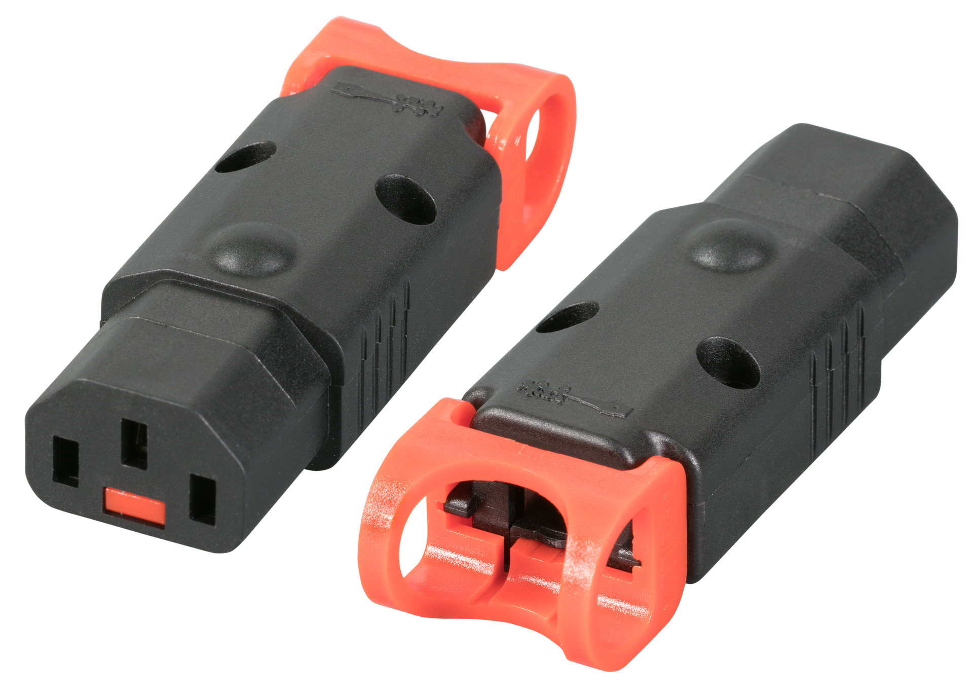 Locking Connector IEC-Lock+ C13 for Cable Assembly