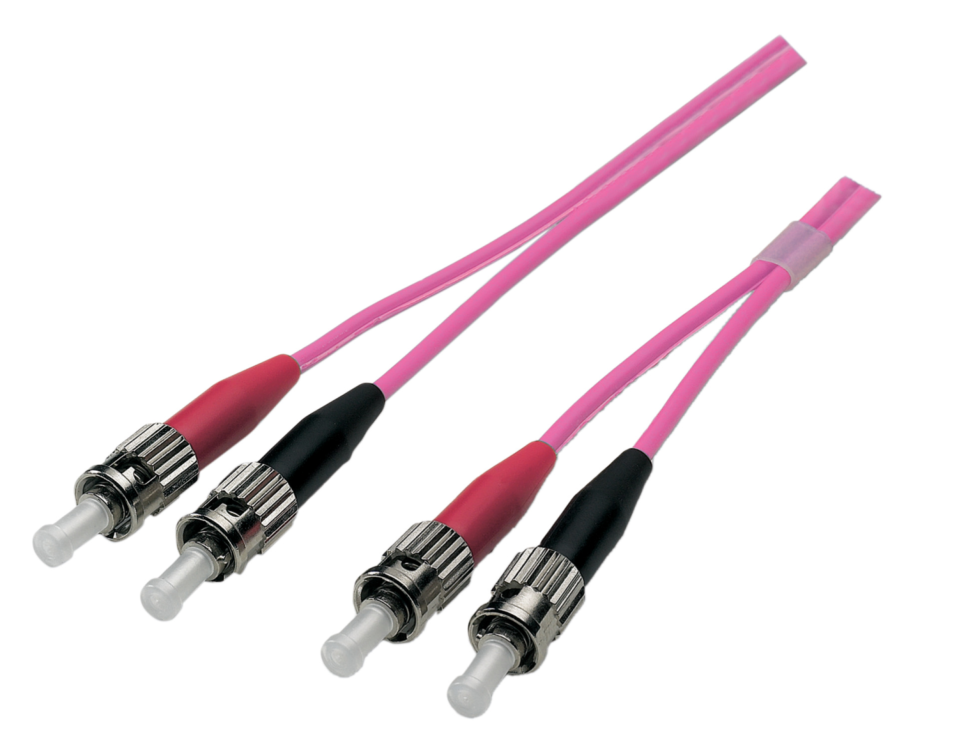 Duplex Jumper ST-ST 50/125µ, OM4, LSZH, erica violet, 3.0mm, 15m