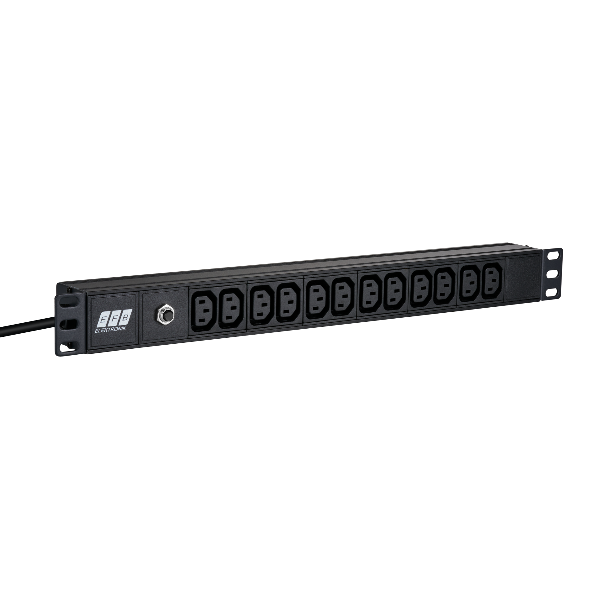 19“ 1HE Steckdosenleiste,12 x C13 ohne Schalter, Zuleitung C14