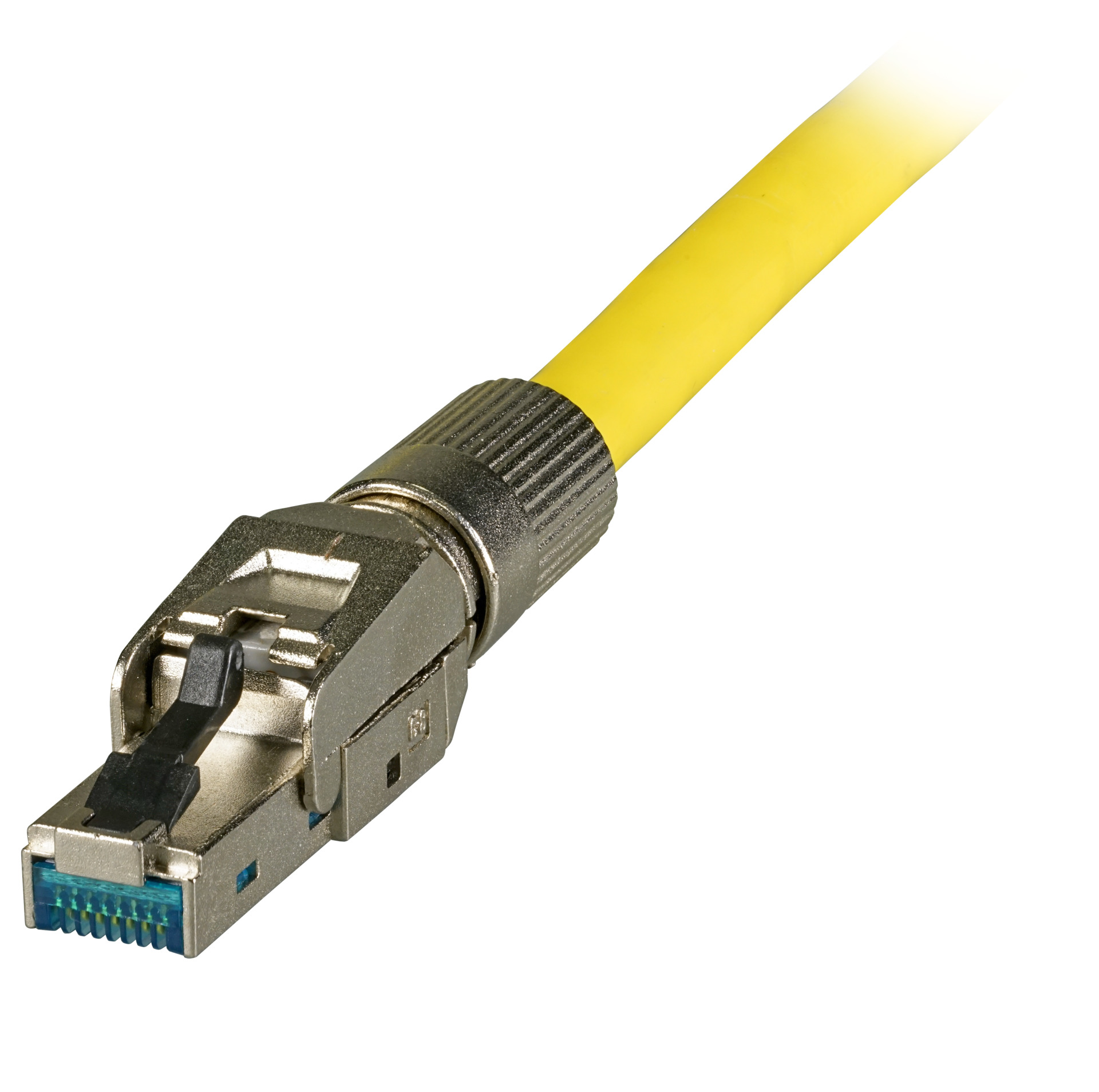 Field installable connector, RJ45 Cat.8 Class 1 AWG22 - 27, zinc alloy, silver, False