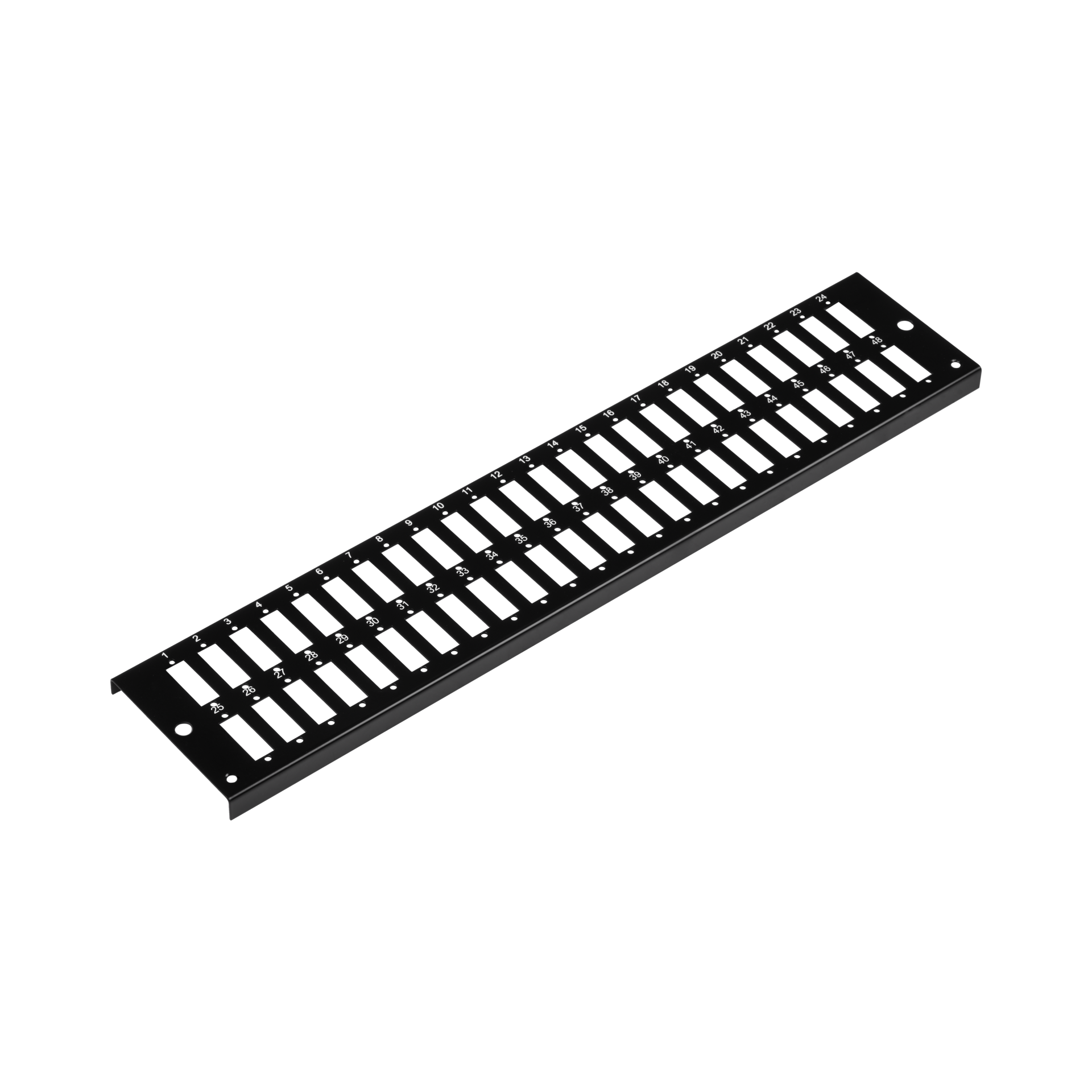 Front panel 48 x SC Duplex/LC Quad, black