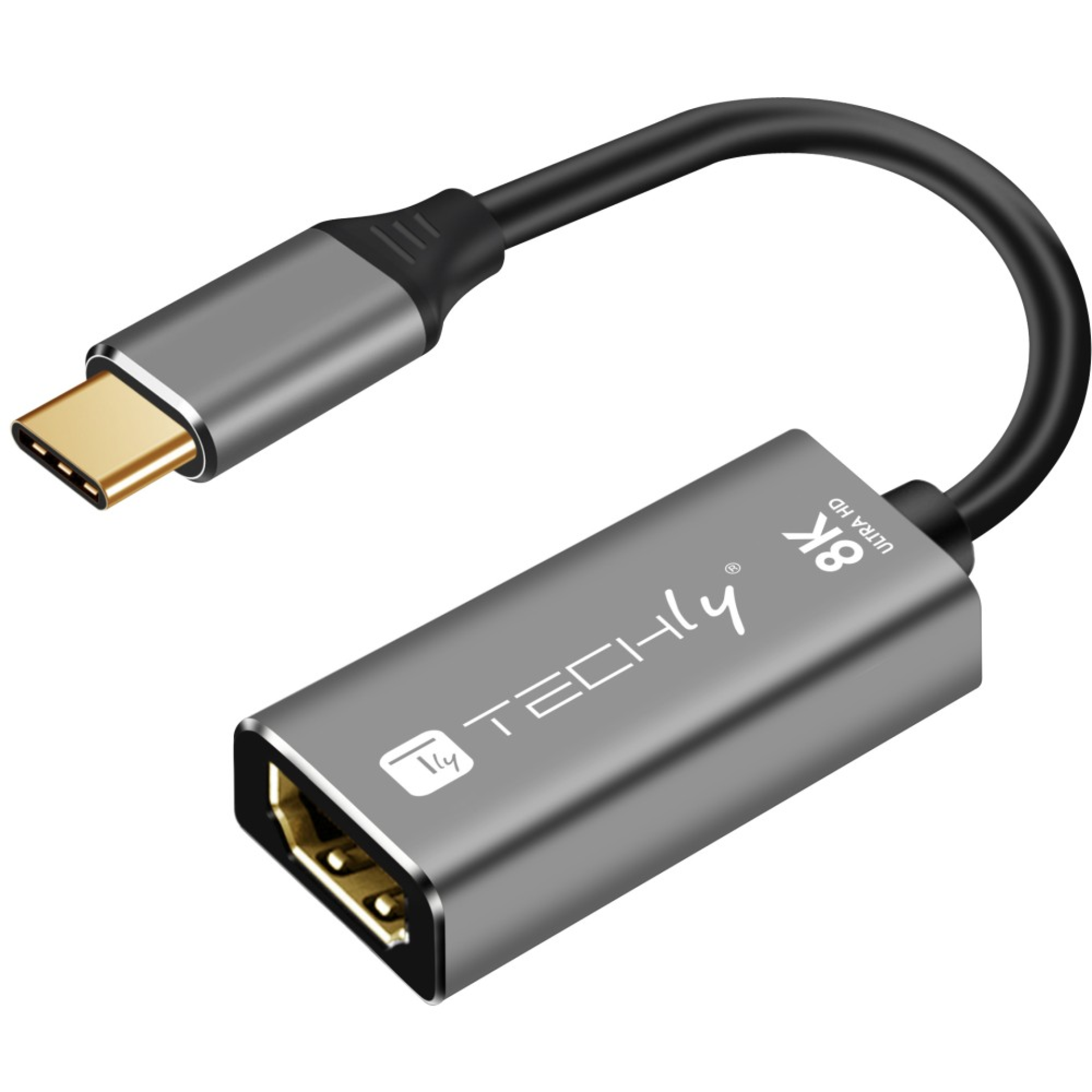 Techly USB-C 3.2 auf HDMI 2.1 Adapter 8K@60Hz 15 cm