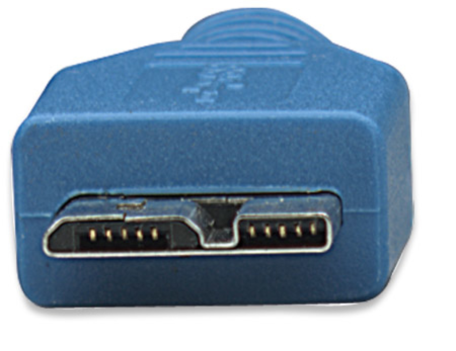 USB3.0 Anschlusskabel Stecker Typ-A - Stecker Micro B, Blau 1 m