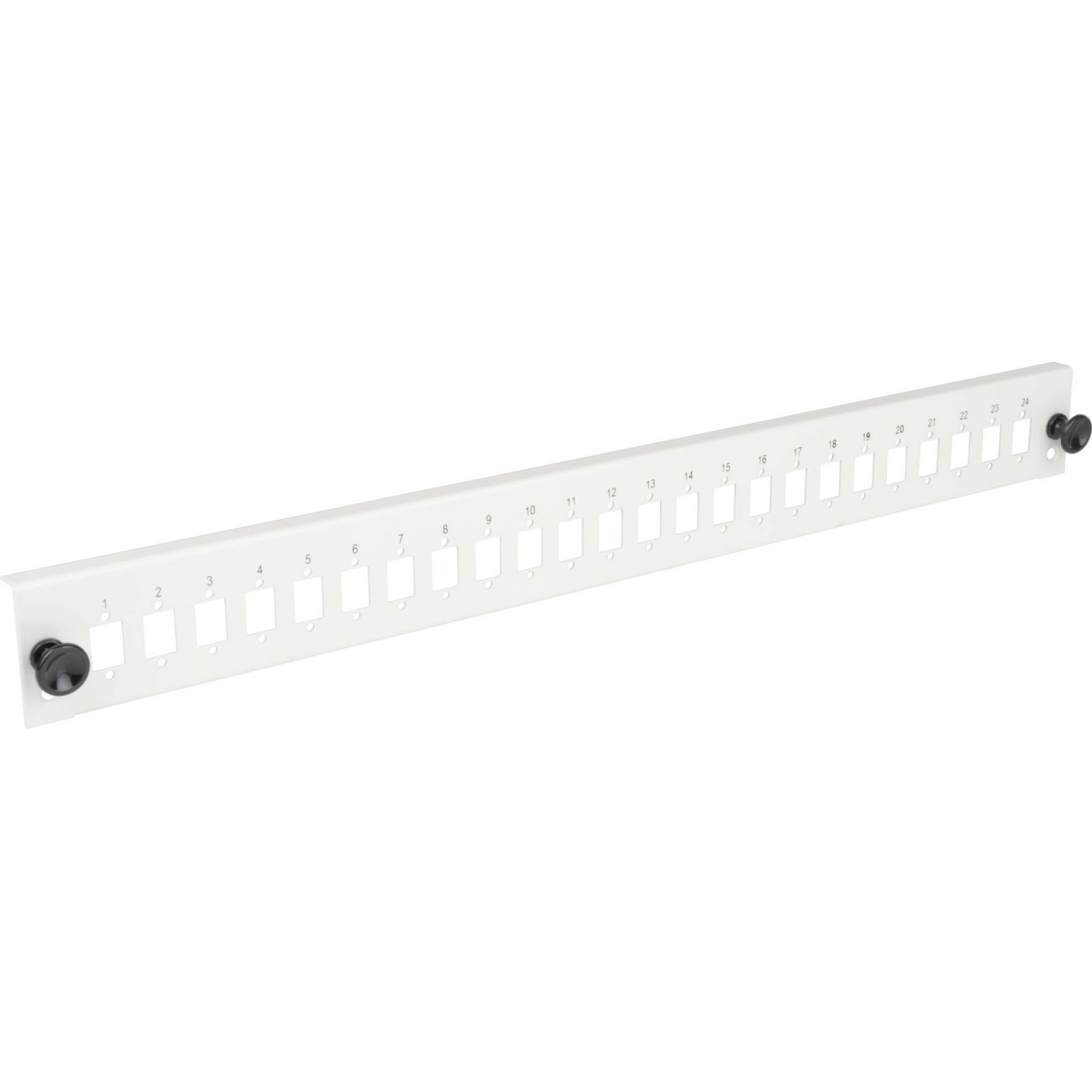 Equipped Front Panel with 24 x LC Duplex Adapter OM3, grey