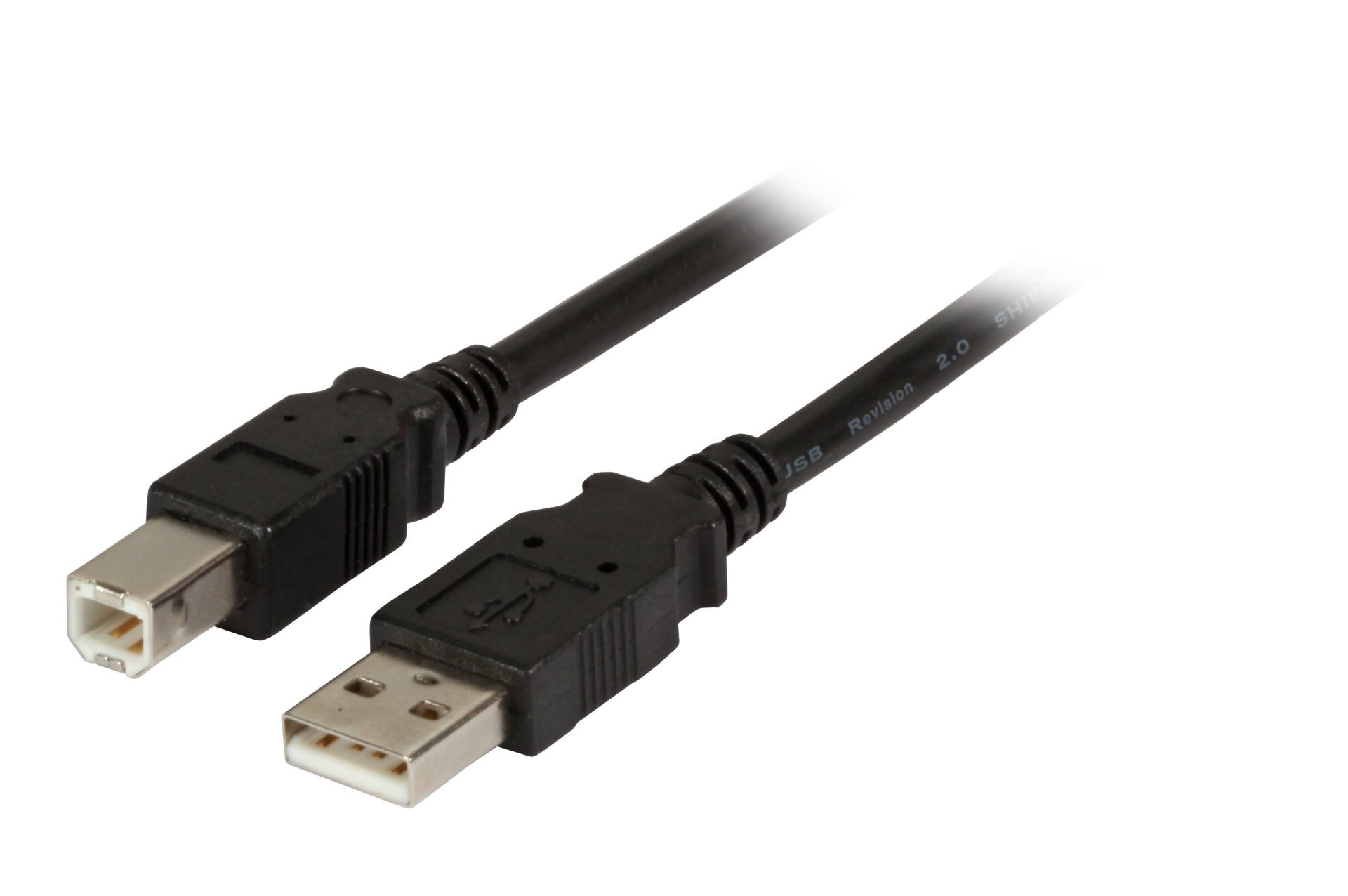 USB2.0 Connection Cable A-B, M-M, 5,0m, grey, Standard