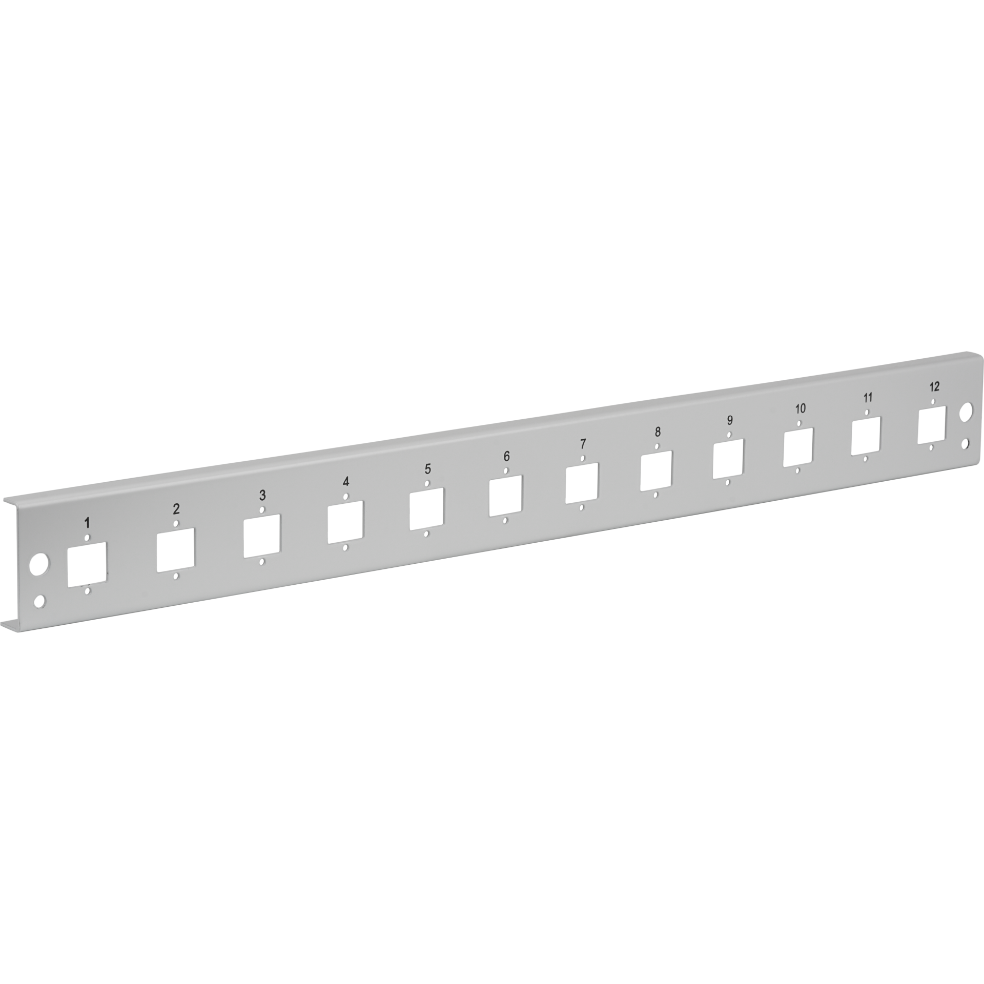 Front panel 12xE2000®Duplex, E2000® Compact (RDM) straight version grey